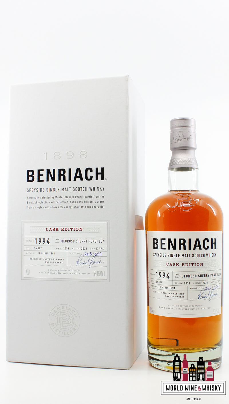 BenRiach 27 jaar oud 1994 2021 - Cask Edition - Cask 2059 - Oloroso Sherry Puncheon 53% (1 van 659)