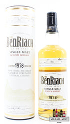 BenRiach 28 jaar oud 1978 2006 - Beperkte release - Single Cask Bottling Batch 3 - Cask 1596 54% (1 van 201)
