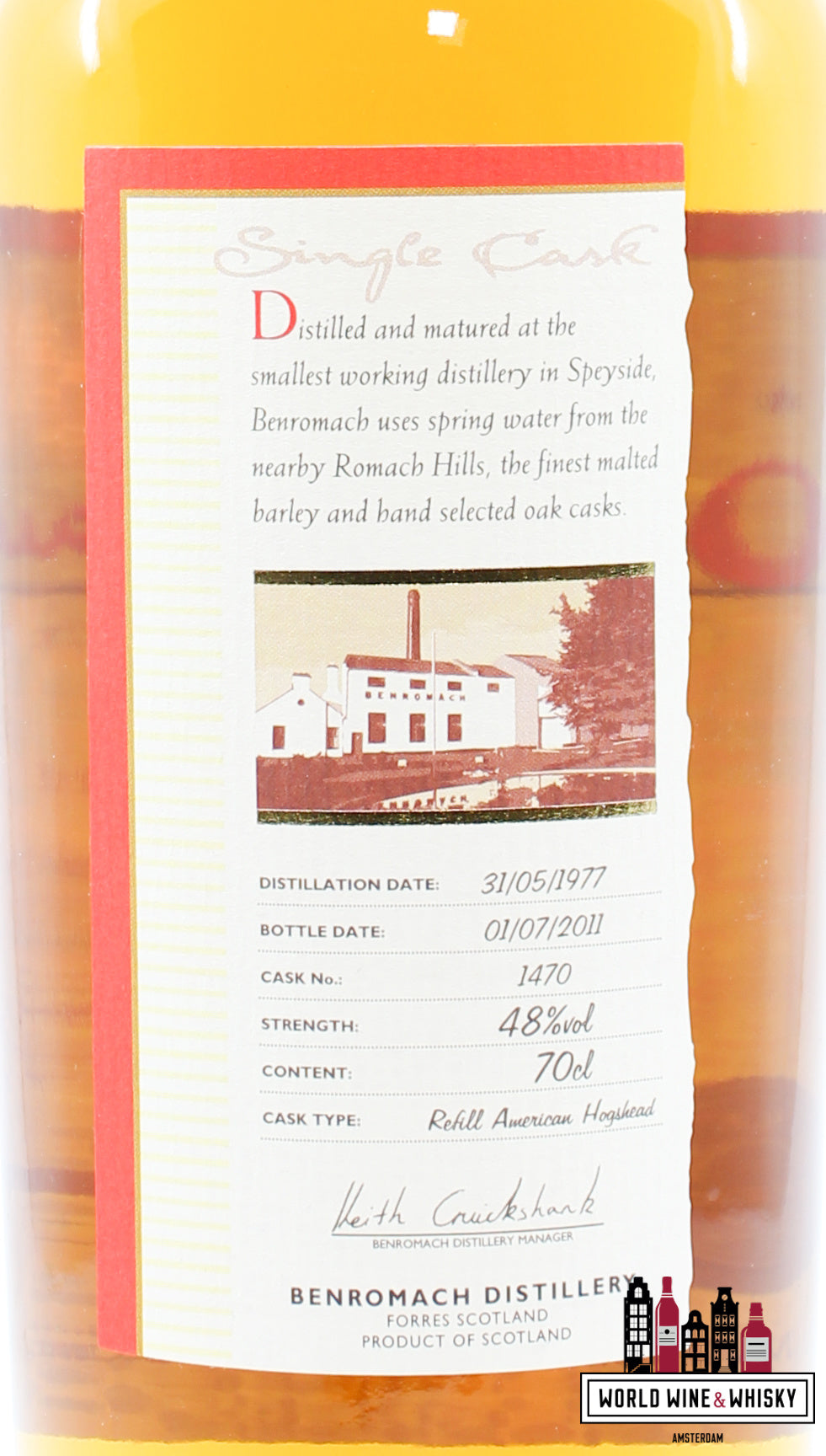Benromach 1977 2011 - Single Cask - Cask 1470 - Premium Spirits België Exclusief 48%