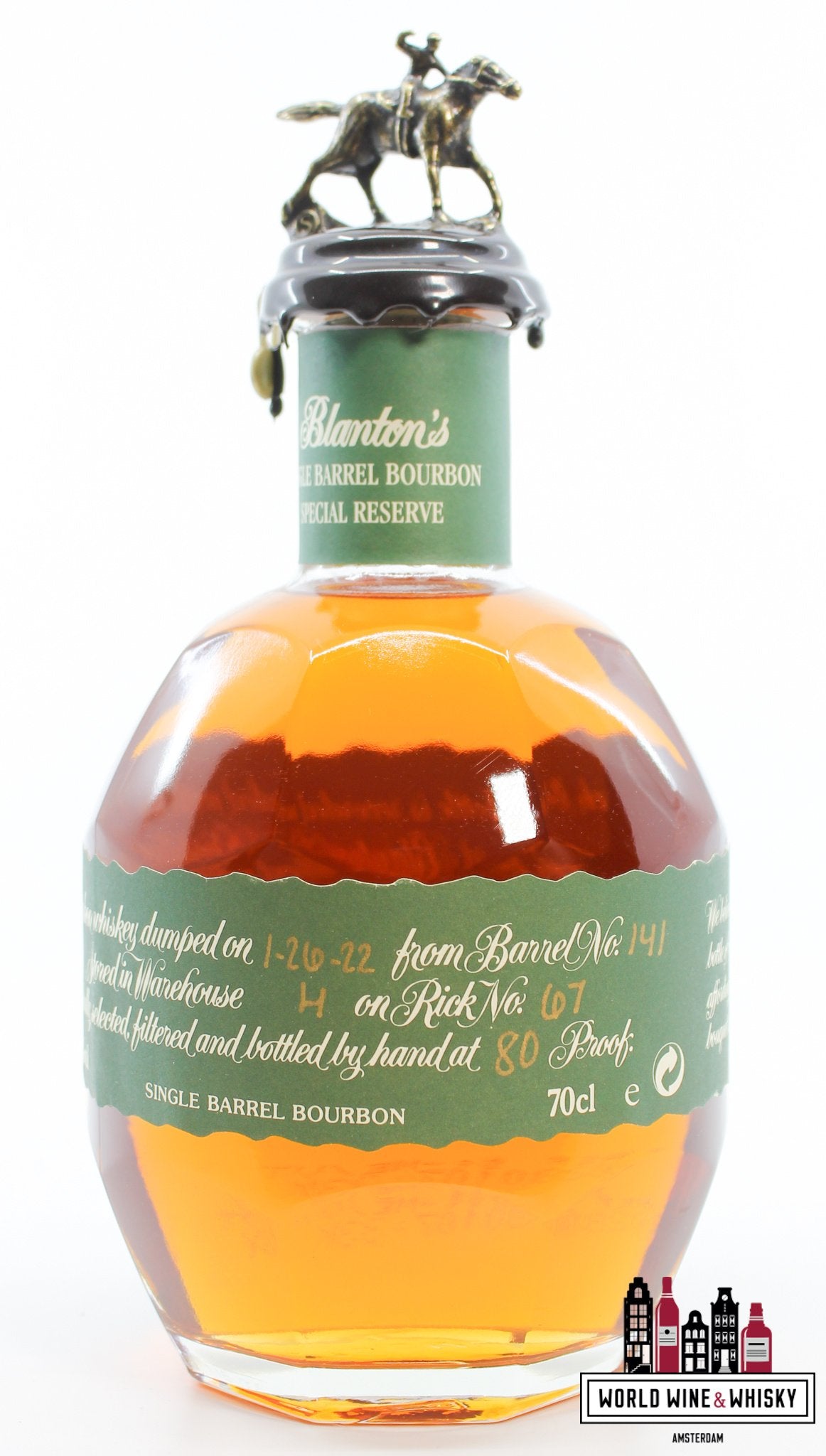 Blanton's 2022 - Single Barrel Bourbon - Special Reserve - Vat 141 40% (groen label)