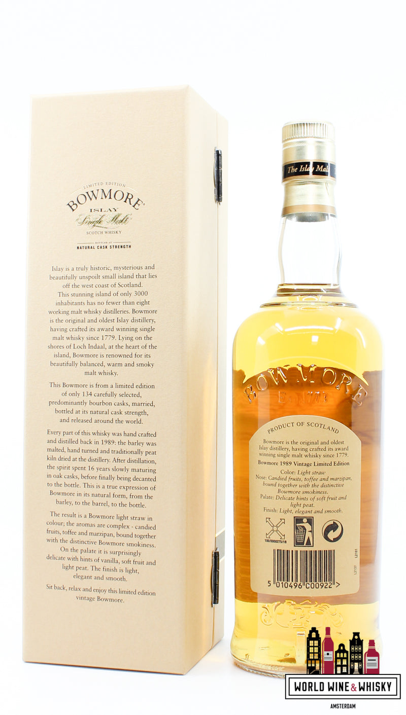 Bowmore 16 Years Old 1989 2005 Limited Edition - Rechtstreeks uit het vat 51,8% 750 ml
