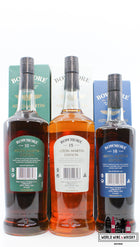 Bowmore 2022 - Aston Martin 10 YO (donker en intens), 15 YO (goud en elegant) en 18 YO (diep en complex) - set van 3 flessen