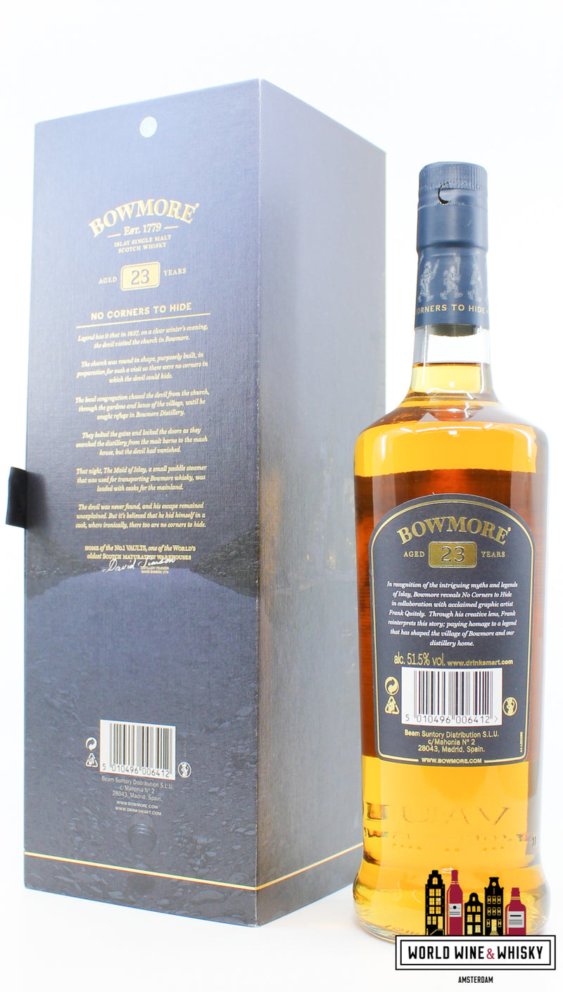 Bowmore 23 jaar oud 2021 - Geen hoeken om te verbergen - Exclusief voor reisdetailhandel 51,5% (1 van 6666)