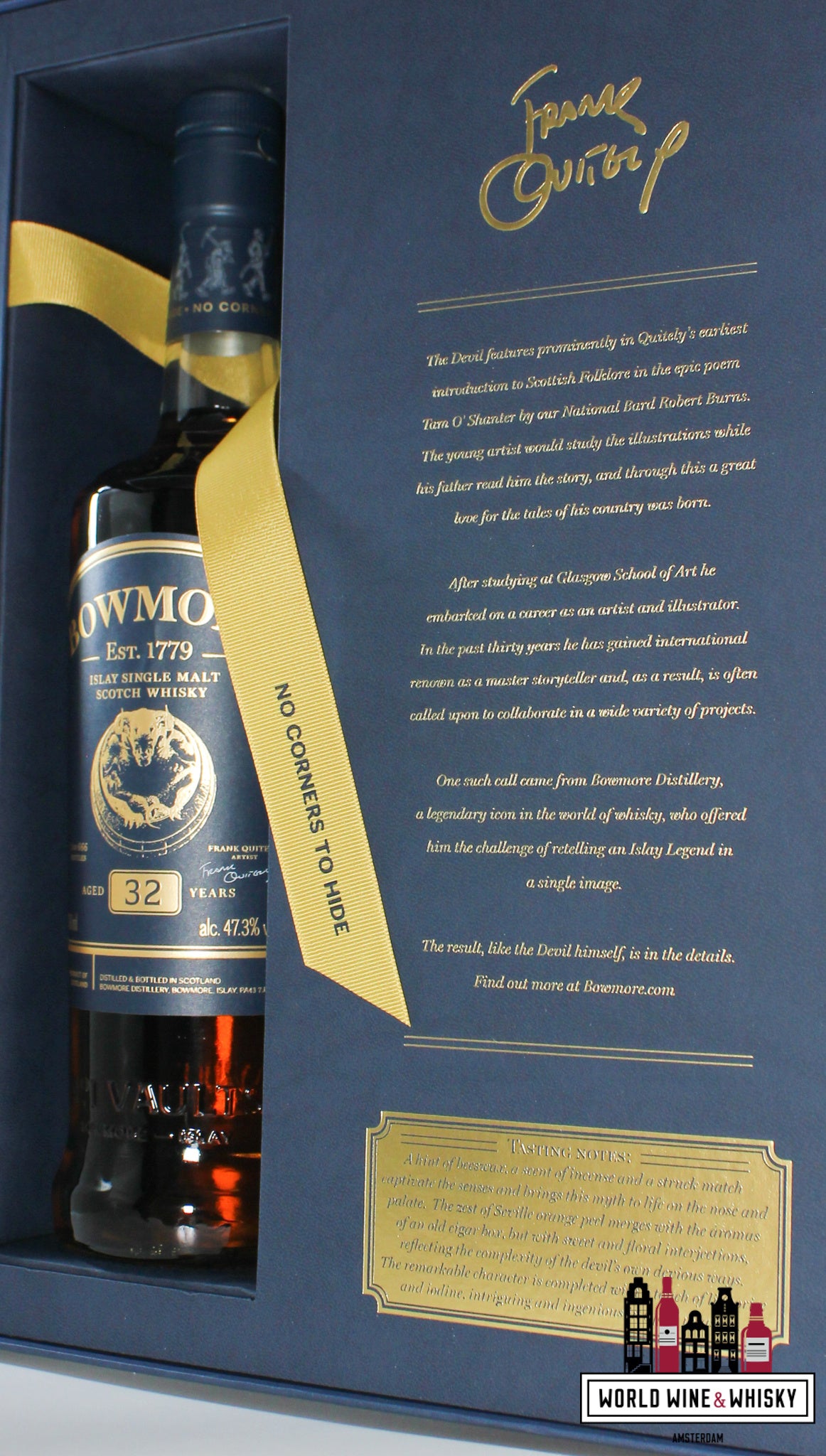 Bowmore 32 jaar oud 2021 - Geen hoeken om te verbergen - Exclusief voor reisdetailhandel 47,3% (1 van 666)