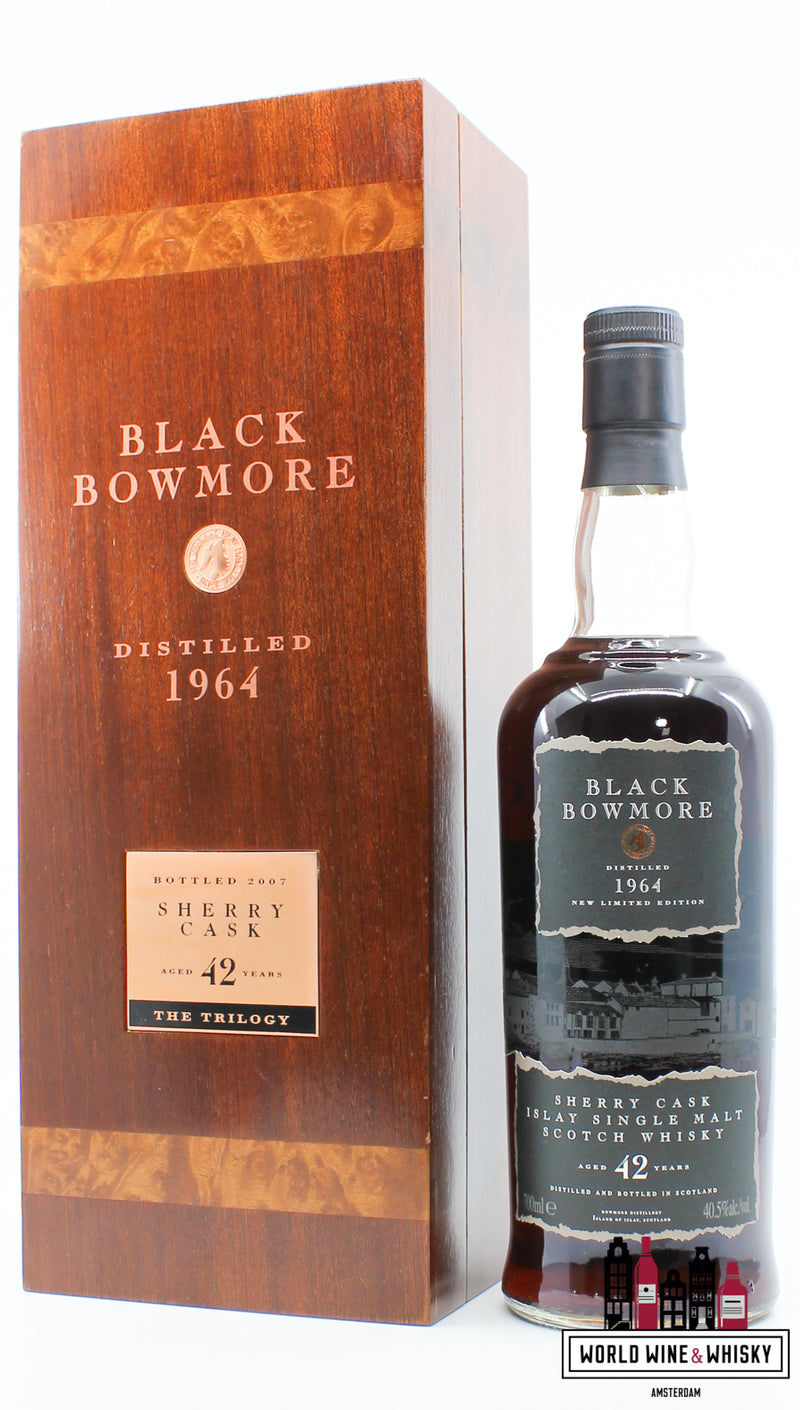 Bowmore 42 jaar oud 1964 2007 - Zwart Bowmore - De trilogie 40,5% (1 van 827)