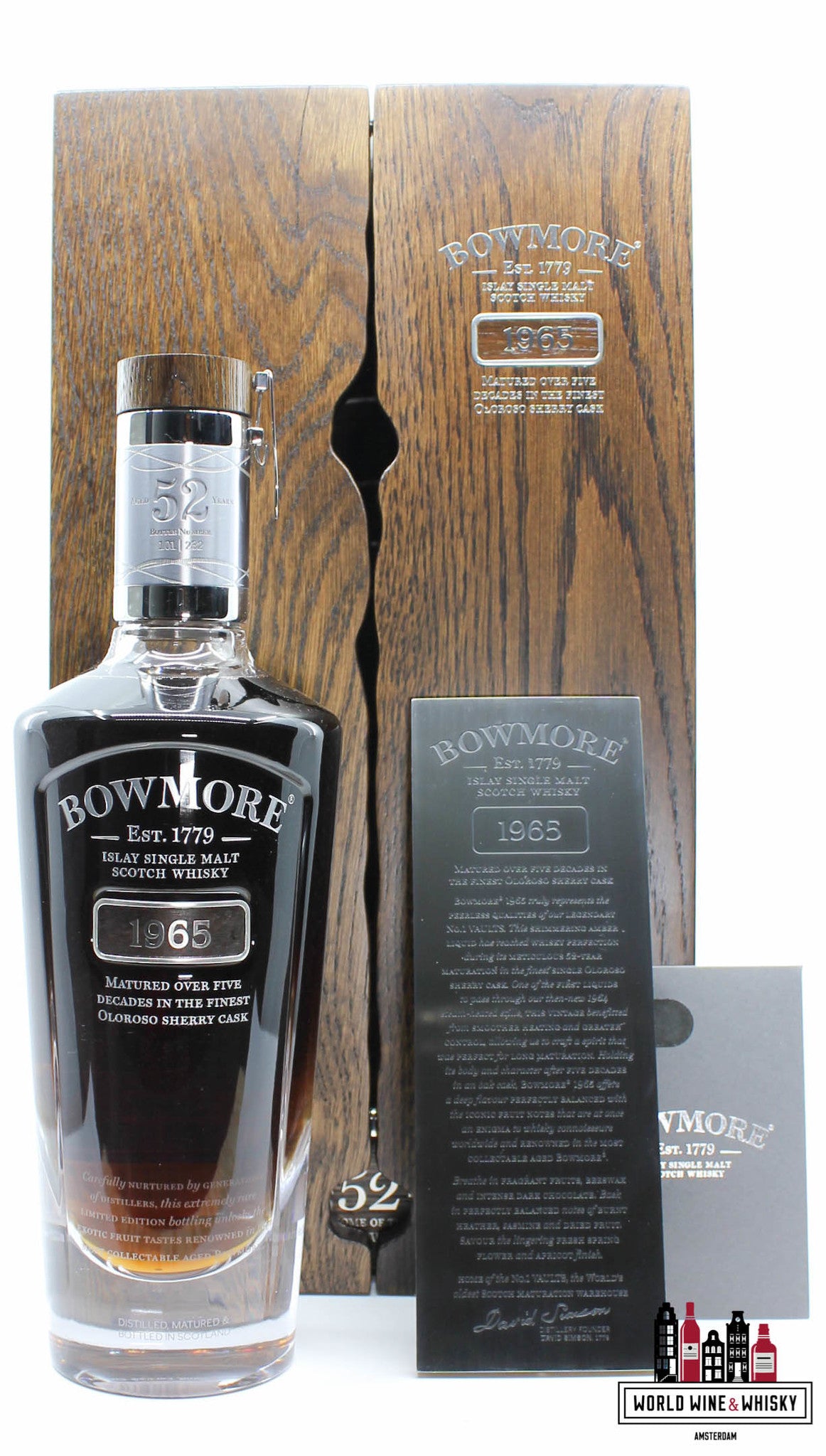 Bowmore 52 jaar oud 1965 2018 42% (1 van 232) - Volledige set