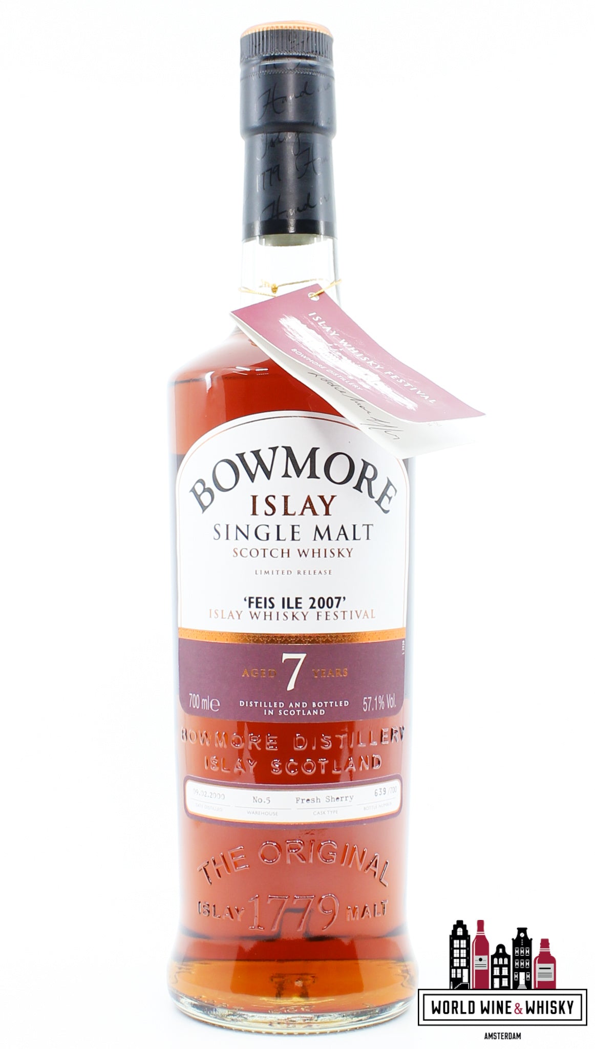Bowmore 7 Years Old 2000 2007 - Feis Ile 2007 Islay Whisky Festival 57,1% (1 van 700)