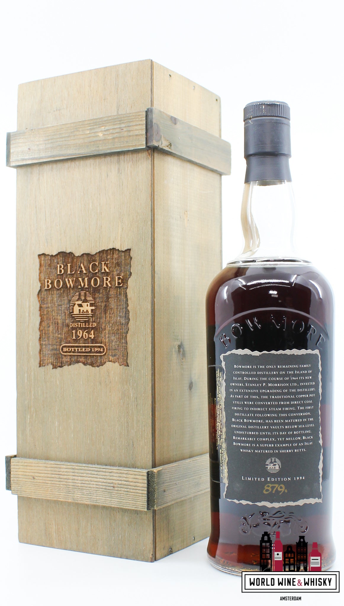 Bowmore Black 30 Years Old 1964 1994 - 2e release - Limited Edition 50% (1 van 2000)
