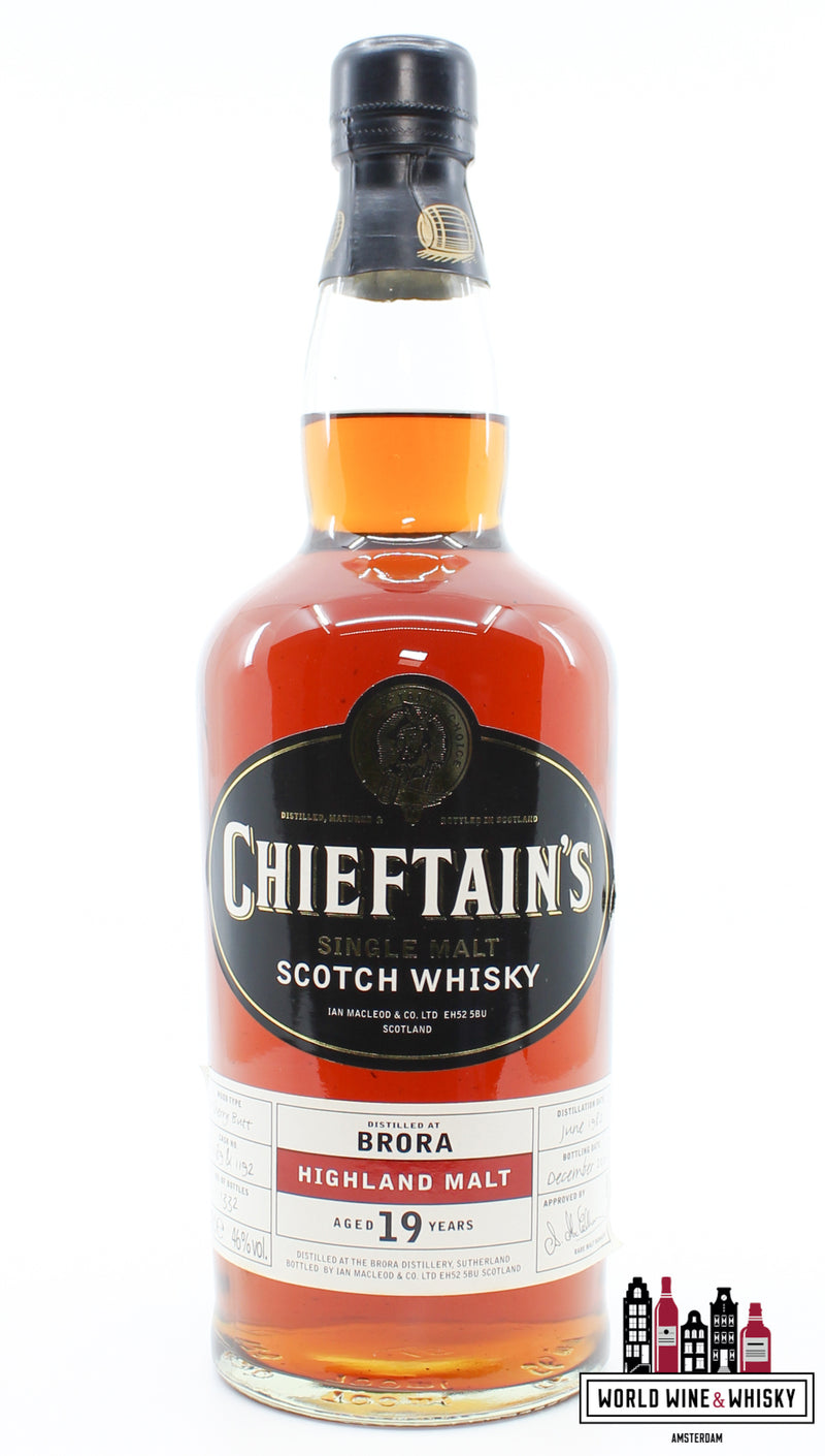 Brora 19 Years Old 1982 2001 - Cask 1189 + 1192 - Chieftain's Choice - Ian Macleod 46% 1 van 1332 (Gesloten distilleerderij)