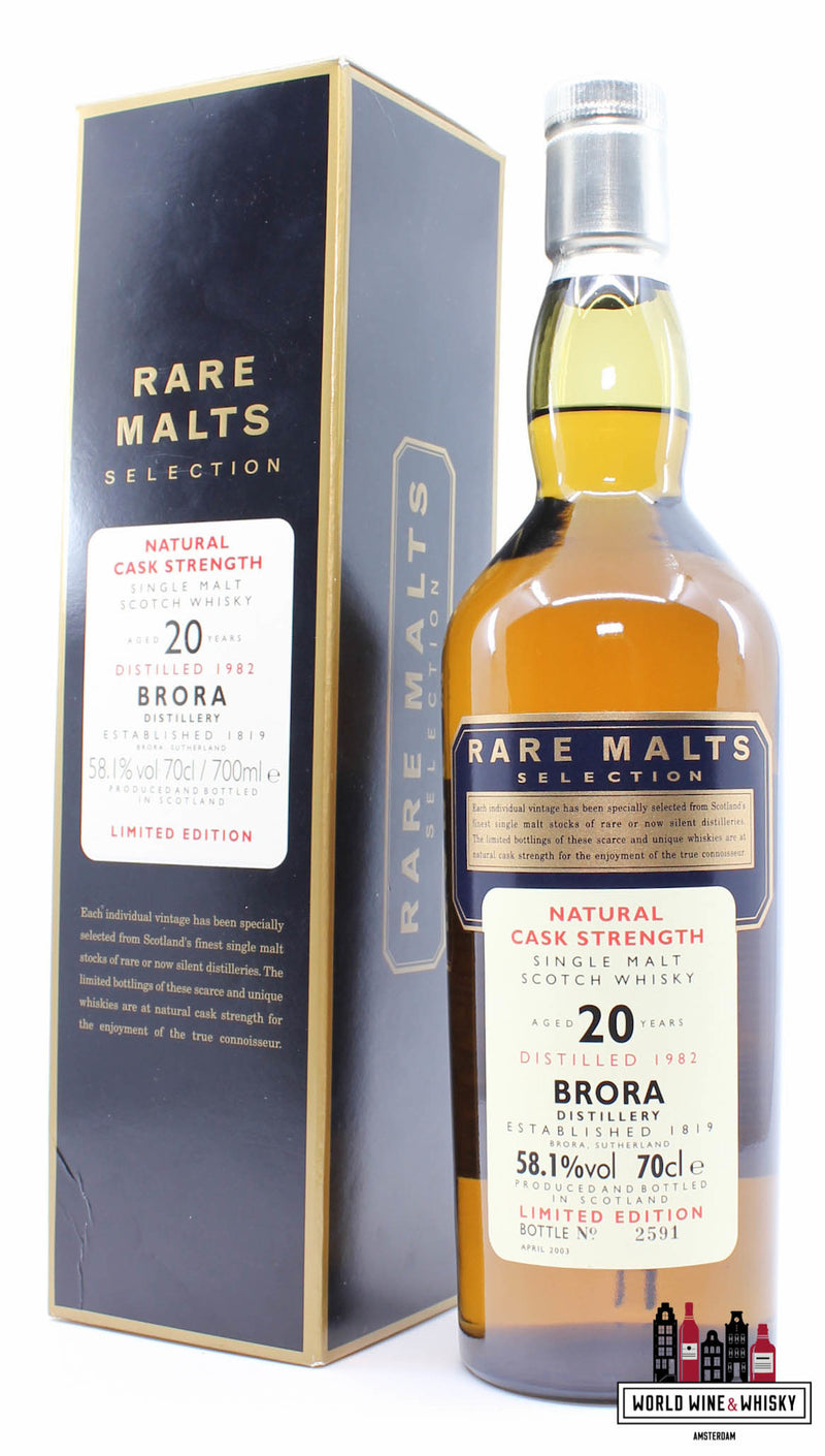 Brora 20 Years Old 1982 2003 - Rare Malts Selection - Natuurlijke vatsterkte 58,1% (gesloten distilleerderij)