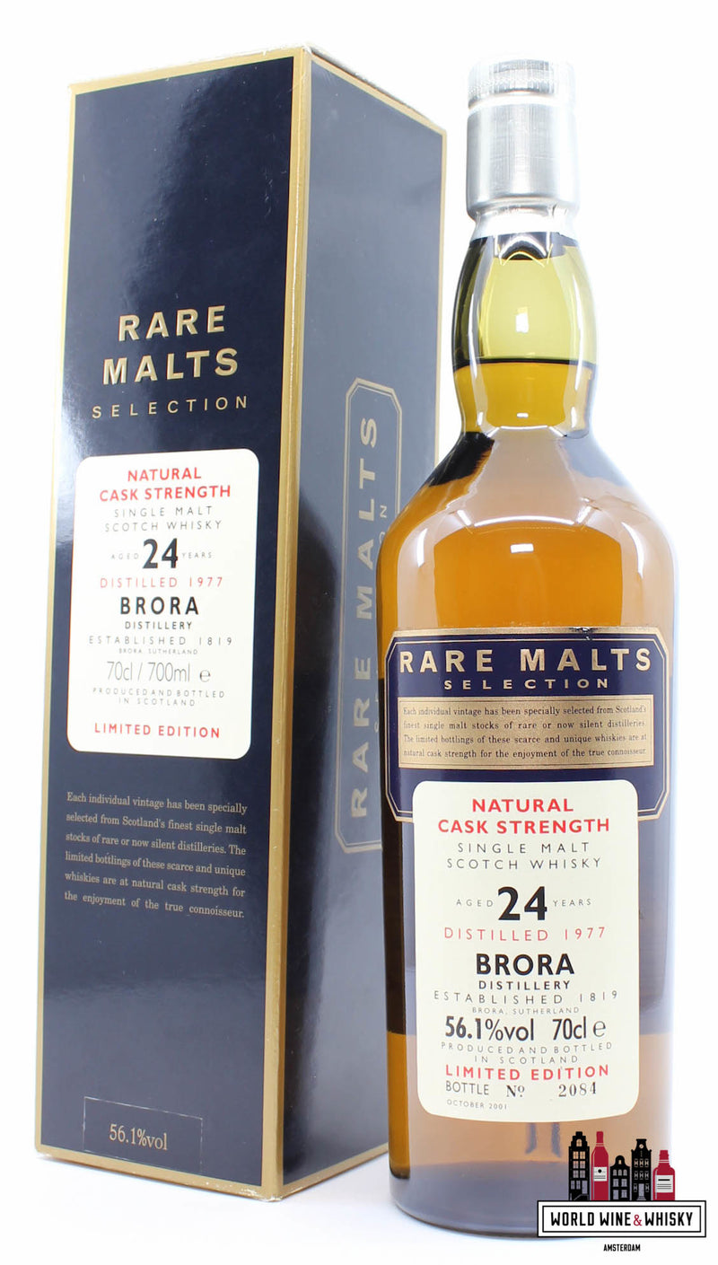 Brora 24 Years Old 1977 2001 - Rare Malts Selection - Natuurlijke vatsterkte - 1 van 6000 56,1% (gesloten distilleerderij)