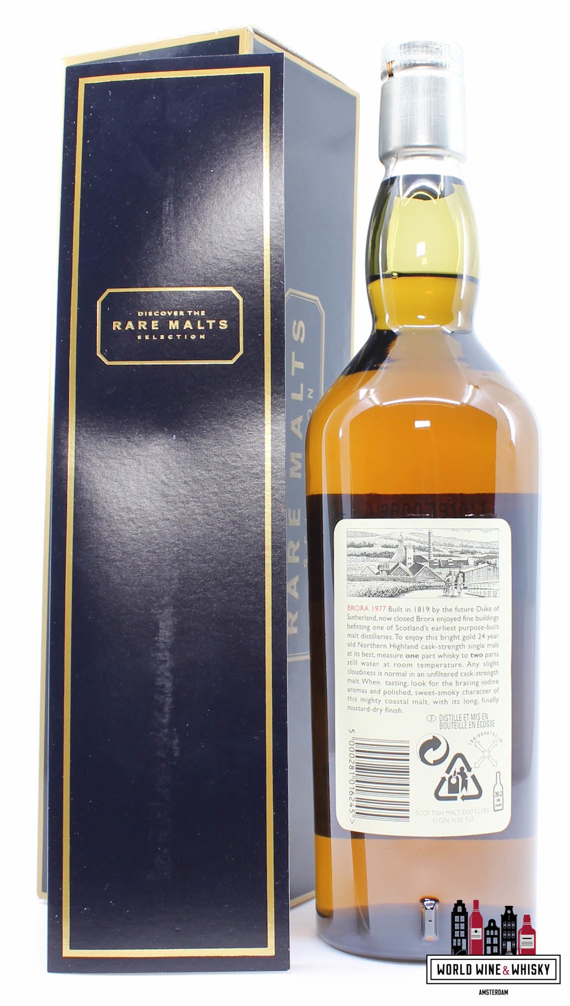 Brora 24 Years Old 1977 2001 - Rare Malts Selection - Natuurlijke vatsterkte - 1 van 6000 56,1% (gesloten distilleerderij)