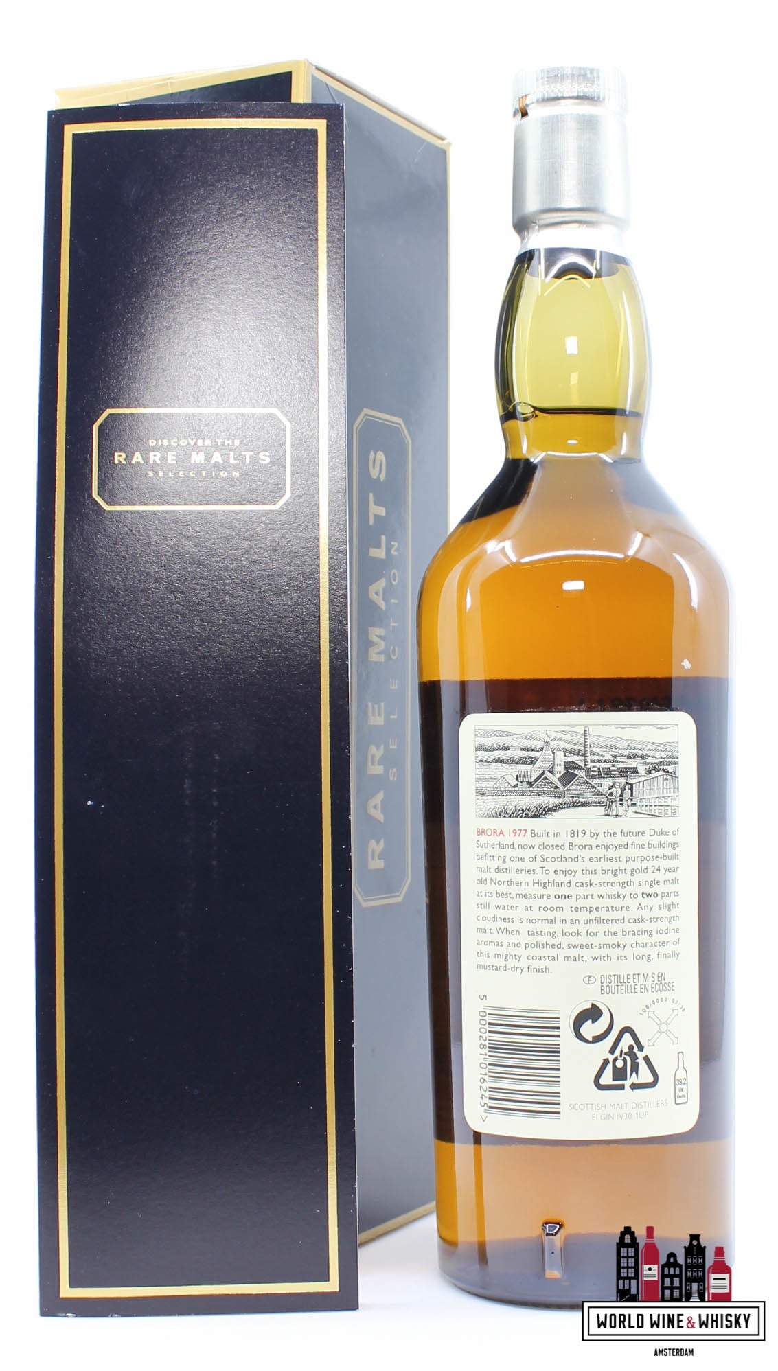 Brora 24 Years Old 1977 2001 - Rare Malts Selection - Natuurlijke vatsterkte - 1 van 6000 56,1% (gesloten distilleerderij)