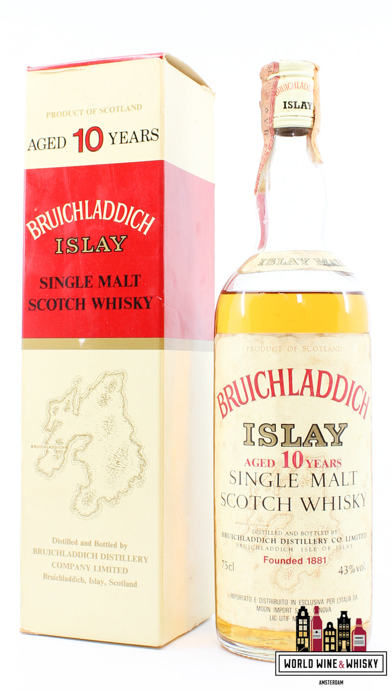 Bruichladdich 10 Jaar Oud - "Islay" - Moon Import SAS Genova 43% 75cl