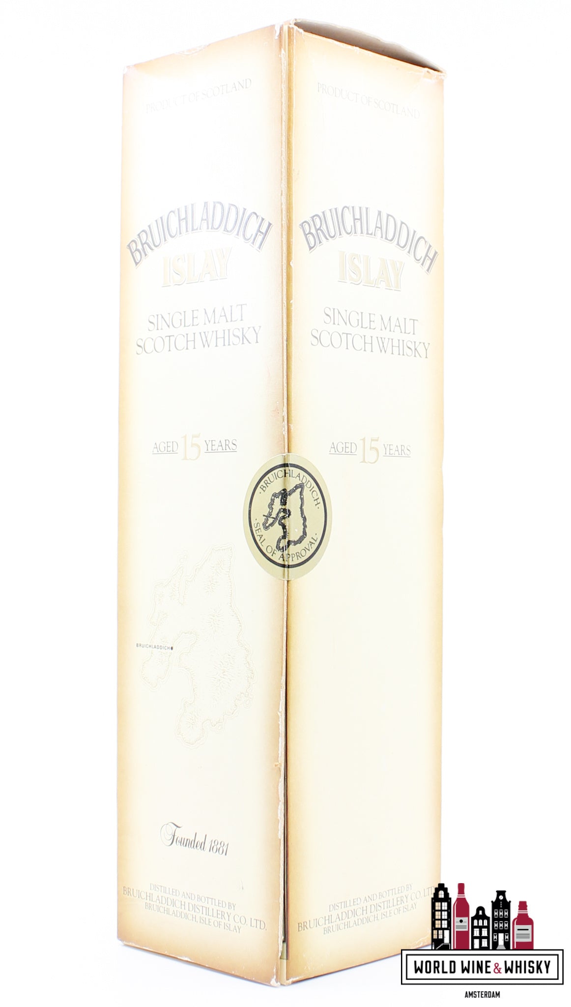 Bruichladdich 15 jaar oud - "Islay" - F.lli Rinaldi importatori (import) 43% 75cl