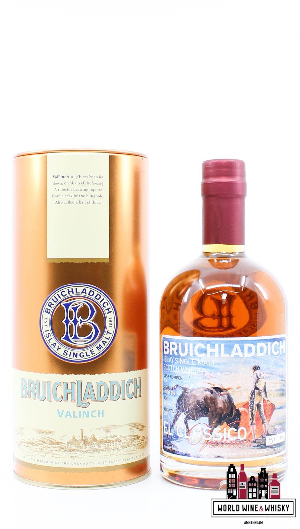 Bruichladdich 20 Years Old 1992 2012 - El Classico Valinch - Alleen distilleerderij - Vat 516 50% (1 van 650)