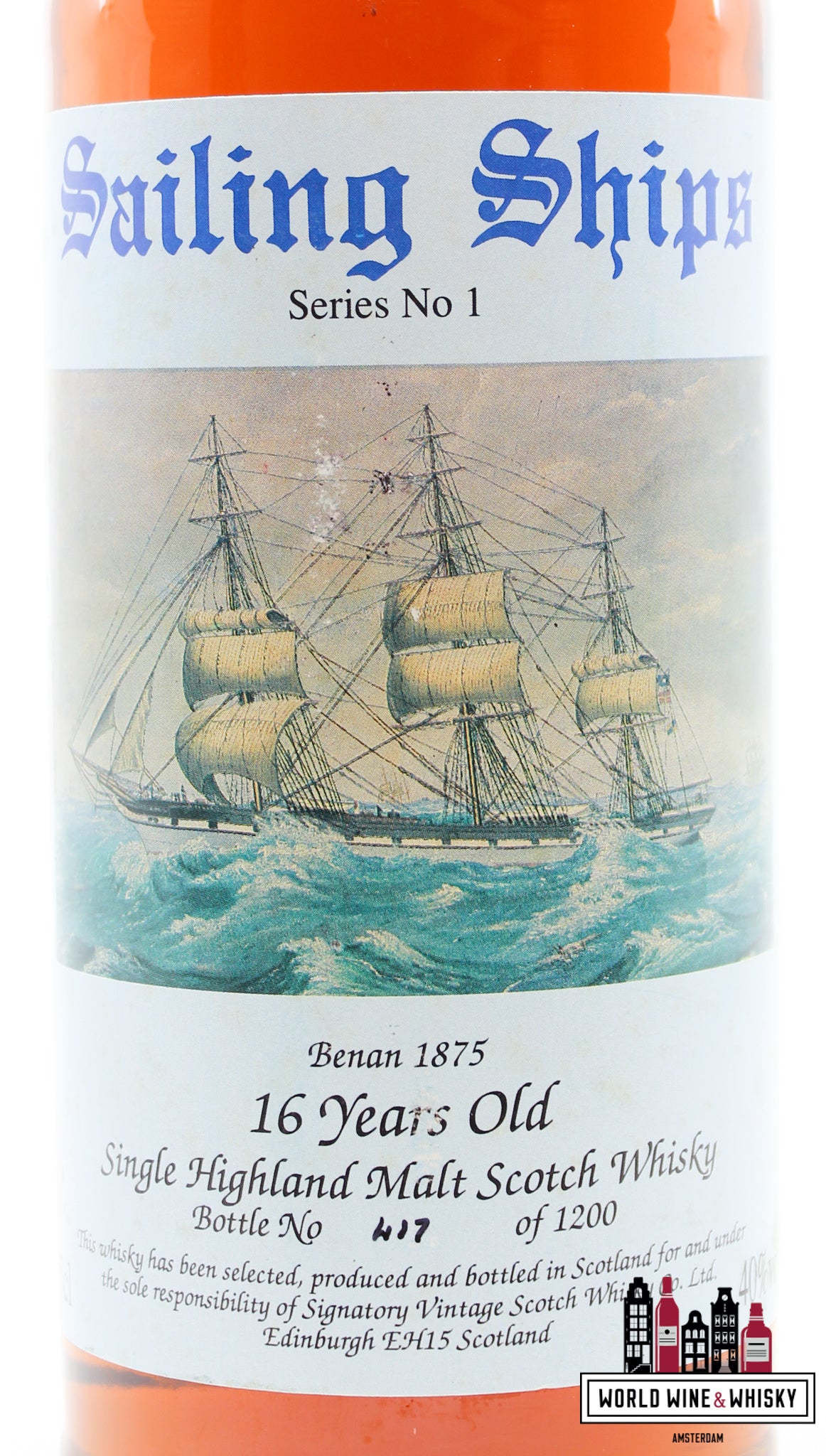 Caperdonich 16 Years Old 1972 1988 - Sailing Ships Series No 1 - Signatory Vintage - Cask 7130-7131-7132 40% (1 van 1200)