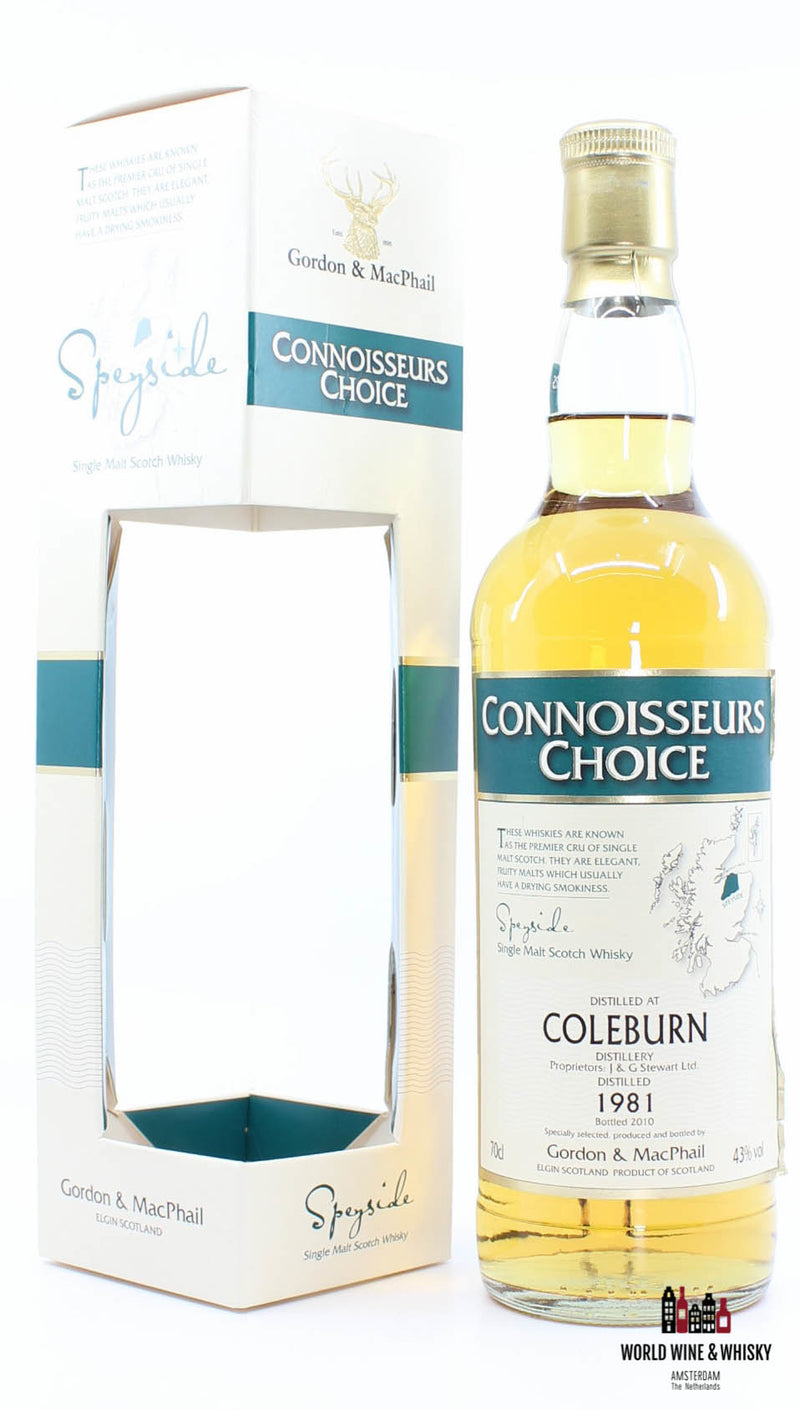 Coleburn 29 jaar oud 1981 2010 Gordon &amp; MacPhail - Connoisseurs Choice 43% (gesloten distilleerderij)