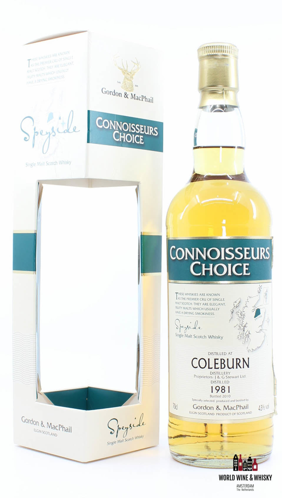 Coleburn 29 jaar oud 1981 2010 Gordon &amp; MacPhail - Connoisseurs Choice 43% (gesloten distilleerderij)