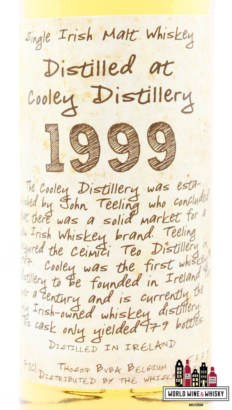 Cooley 13 jaar oud 1999 2012 - Handgeschreven label - Thosop Import 53,3% (1 van 179)
