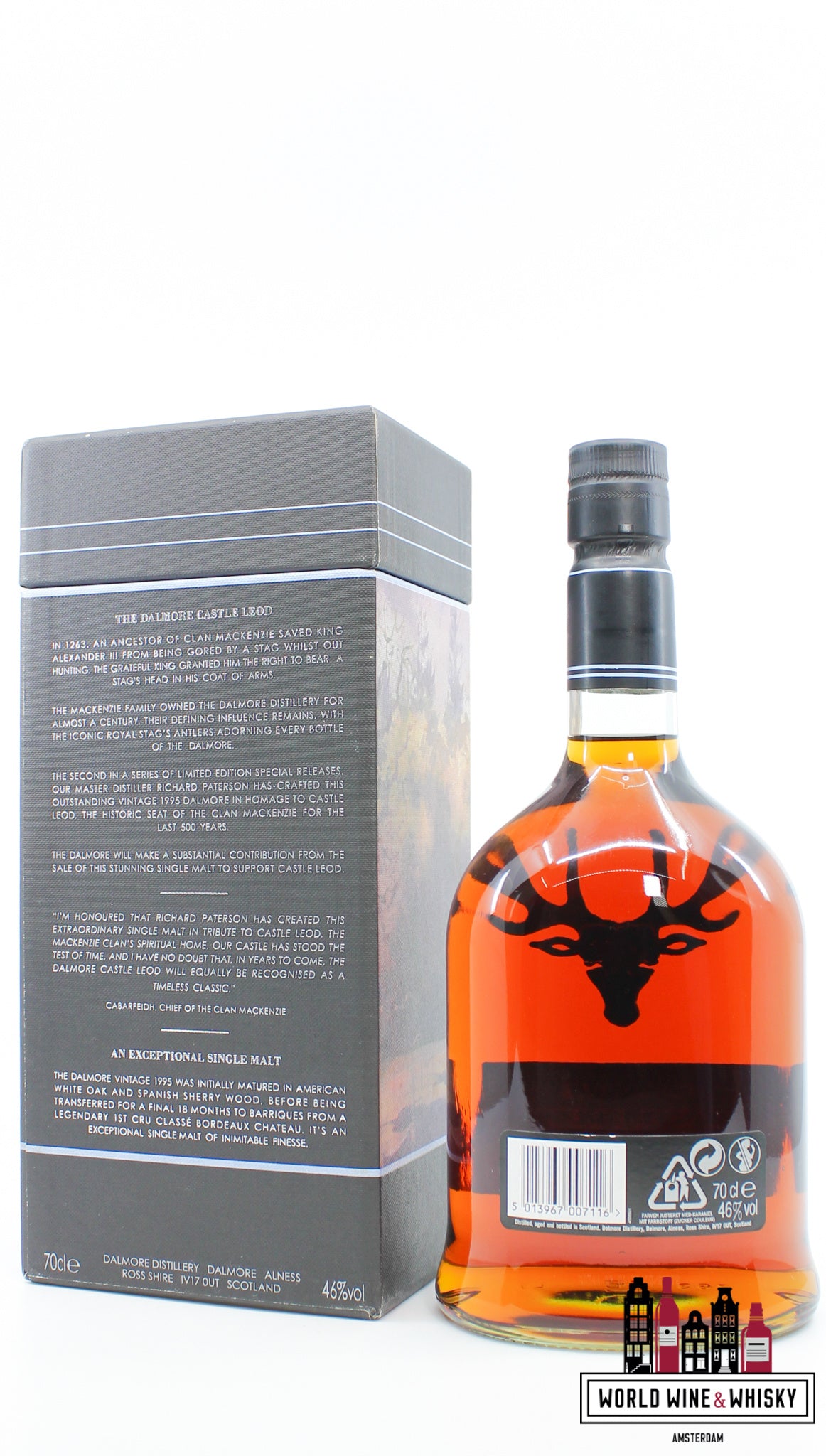 Dalmore 1995 2011 - Castle Leod - Huis van Clan MacKenzie 46% (1 van 5000)