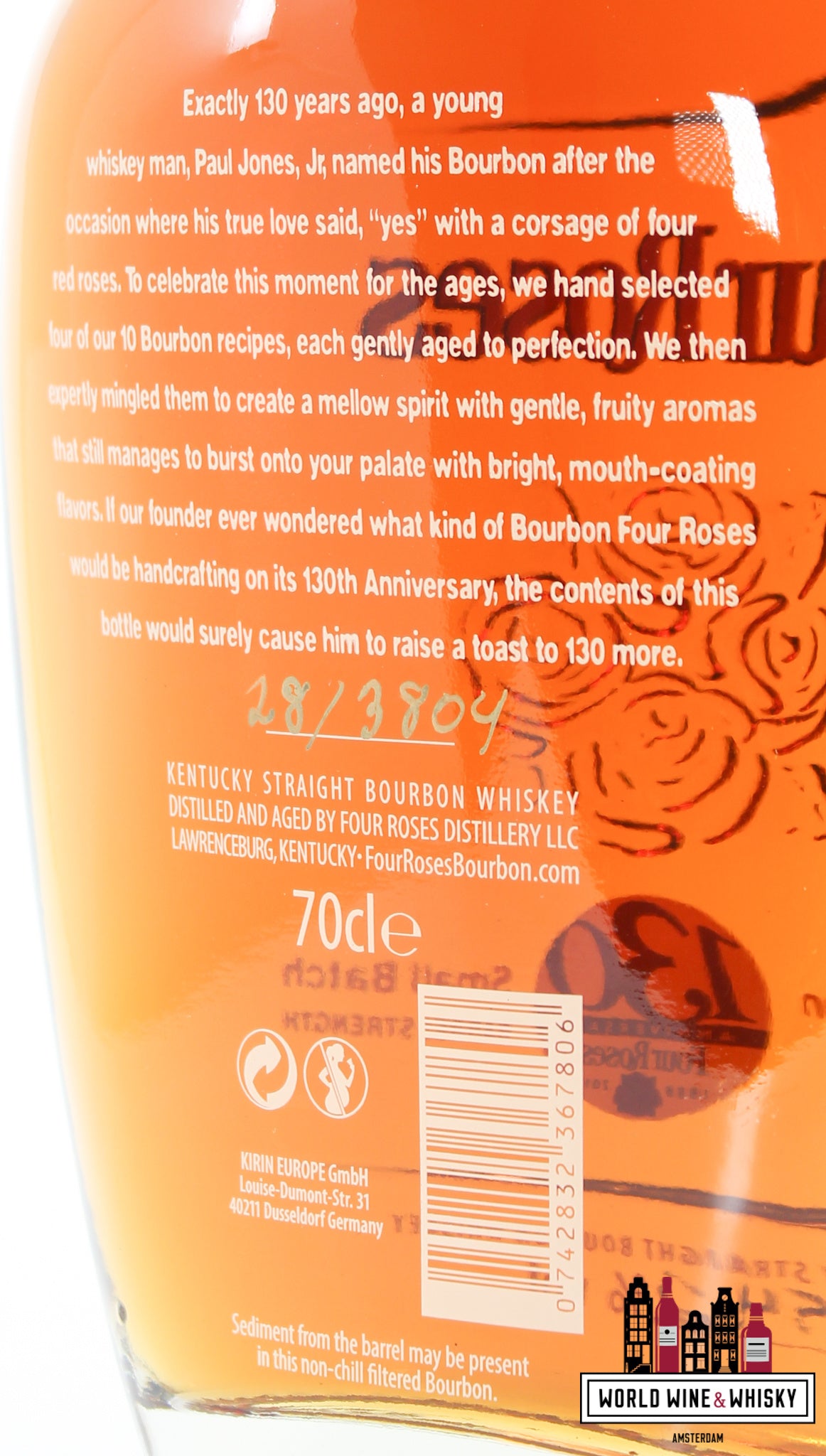 Four Roses 2018 - 130-jarig jubileum (1888-2018) - Kleine batch - Whisky op vatsterkte 54,2% (1 van 3804)