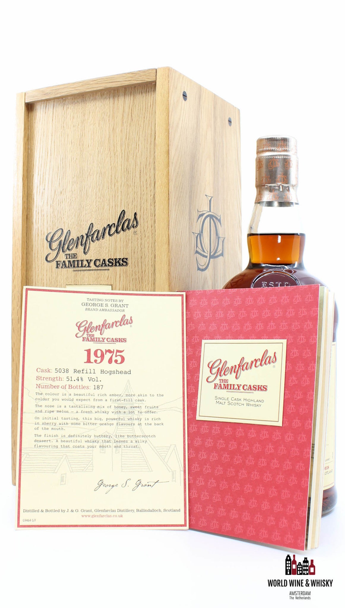 Glenfarclas 31 jaar oud 1975 2007 Vat 5038 - The Family Vaten 51,4%