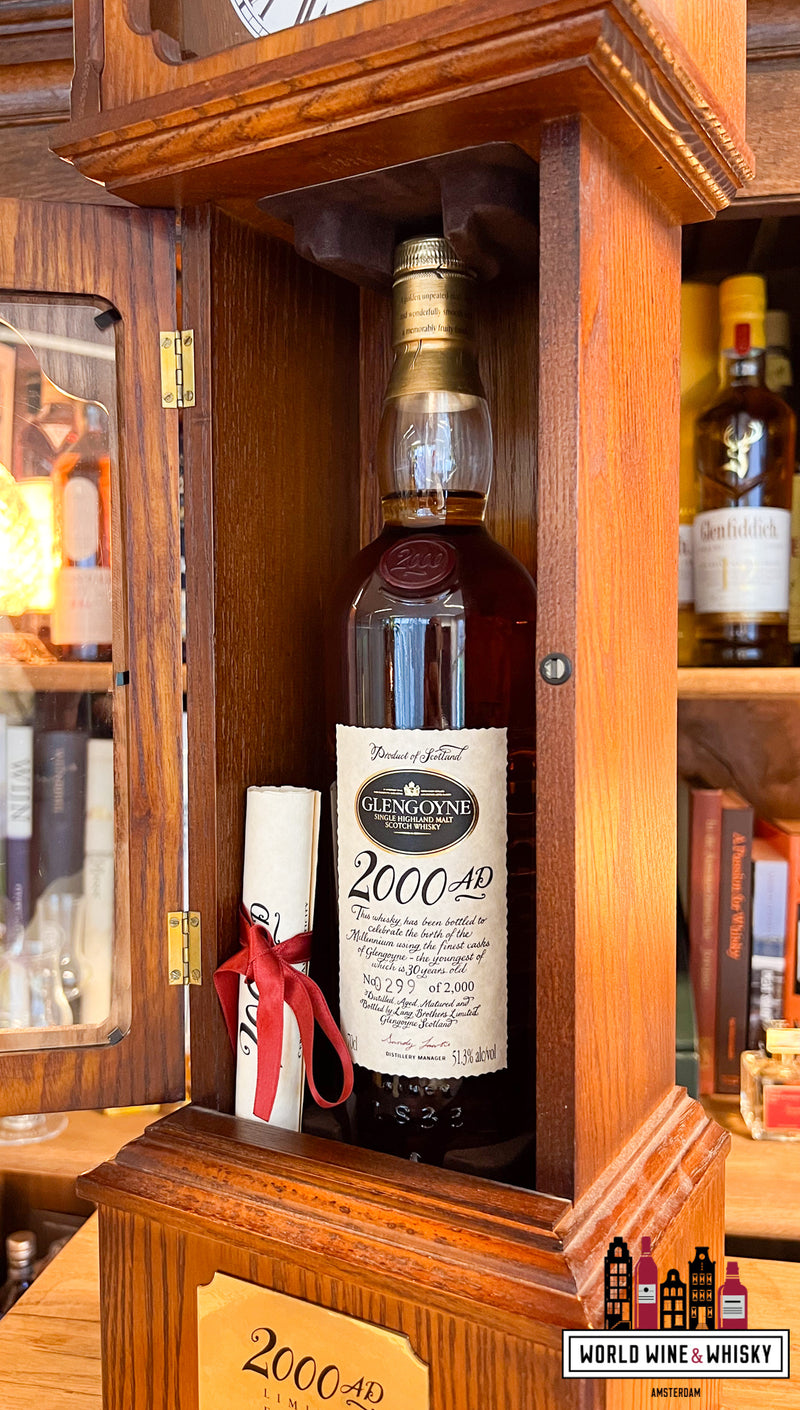 Glengoyne 30 jaar oud 1969 1999 - 2000 AD klok editie Millennium 51,3% (1 van 2000)