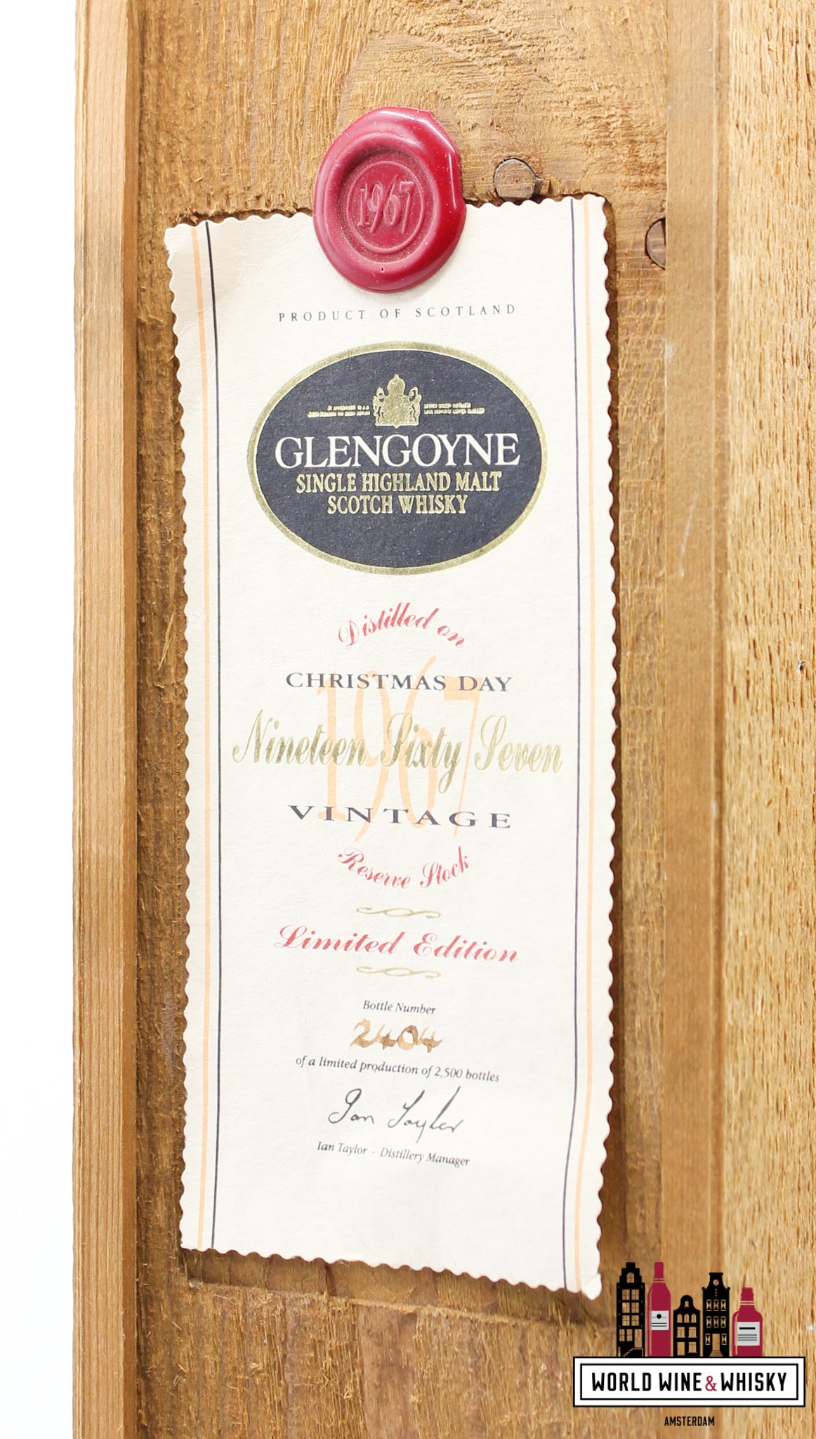 Glengoyne 24 jaar oud 1967 1992 - Eerste Kerstdag - Vintage Reserve Stock 43% (1 van 2500)