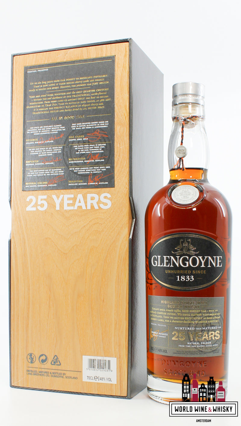 Glengoyne 25 jaar oud 2019 - Ongehaast sinds 1833 48%