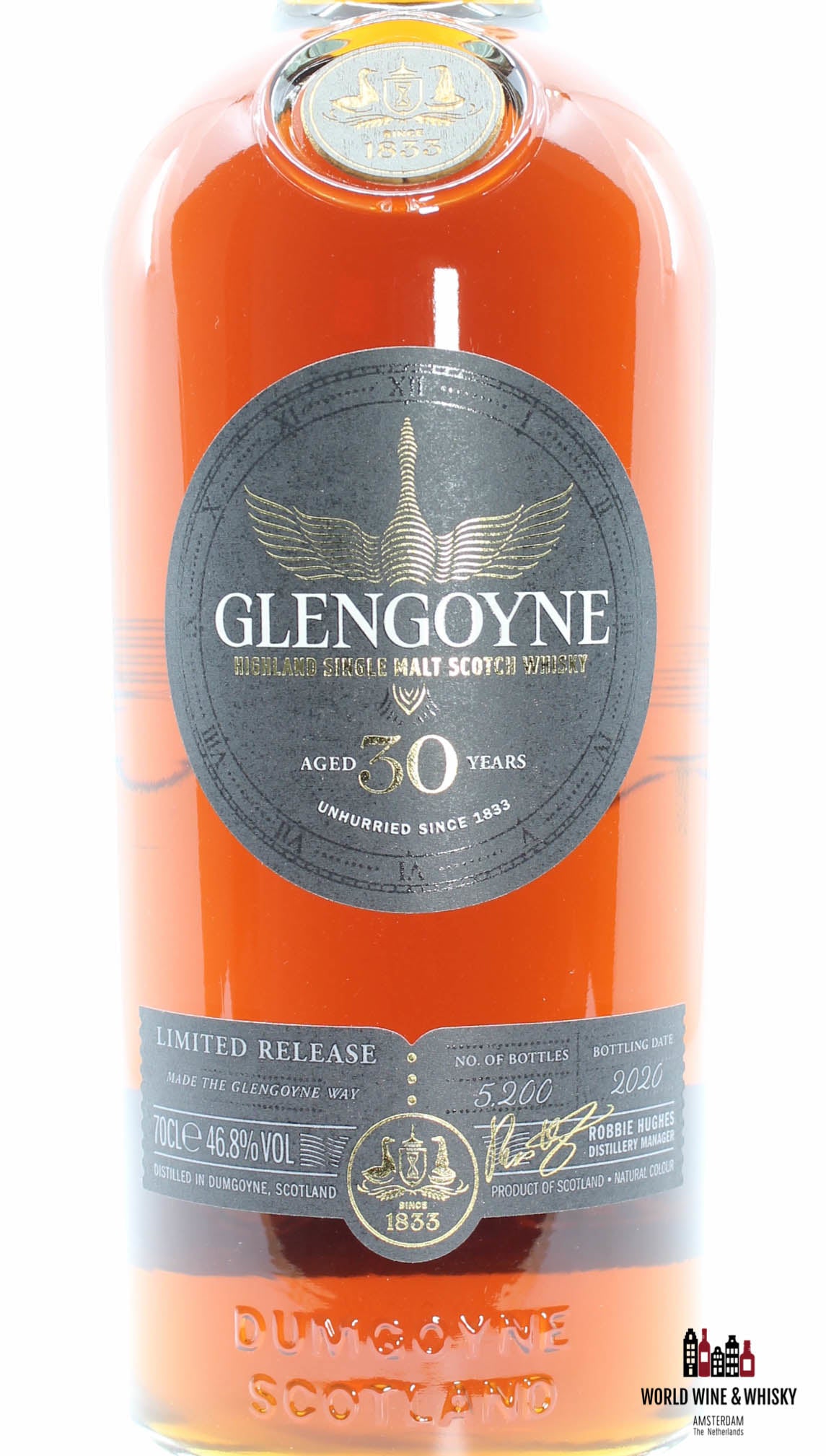 Glengoyne 30 Years Old 2020 - Beperkte release - Ongehaast sinds 1833 46,8% (1 van 5200)