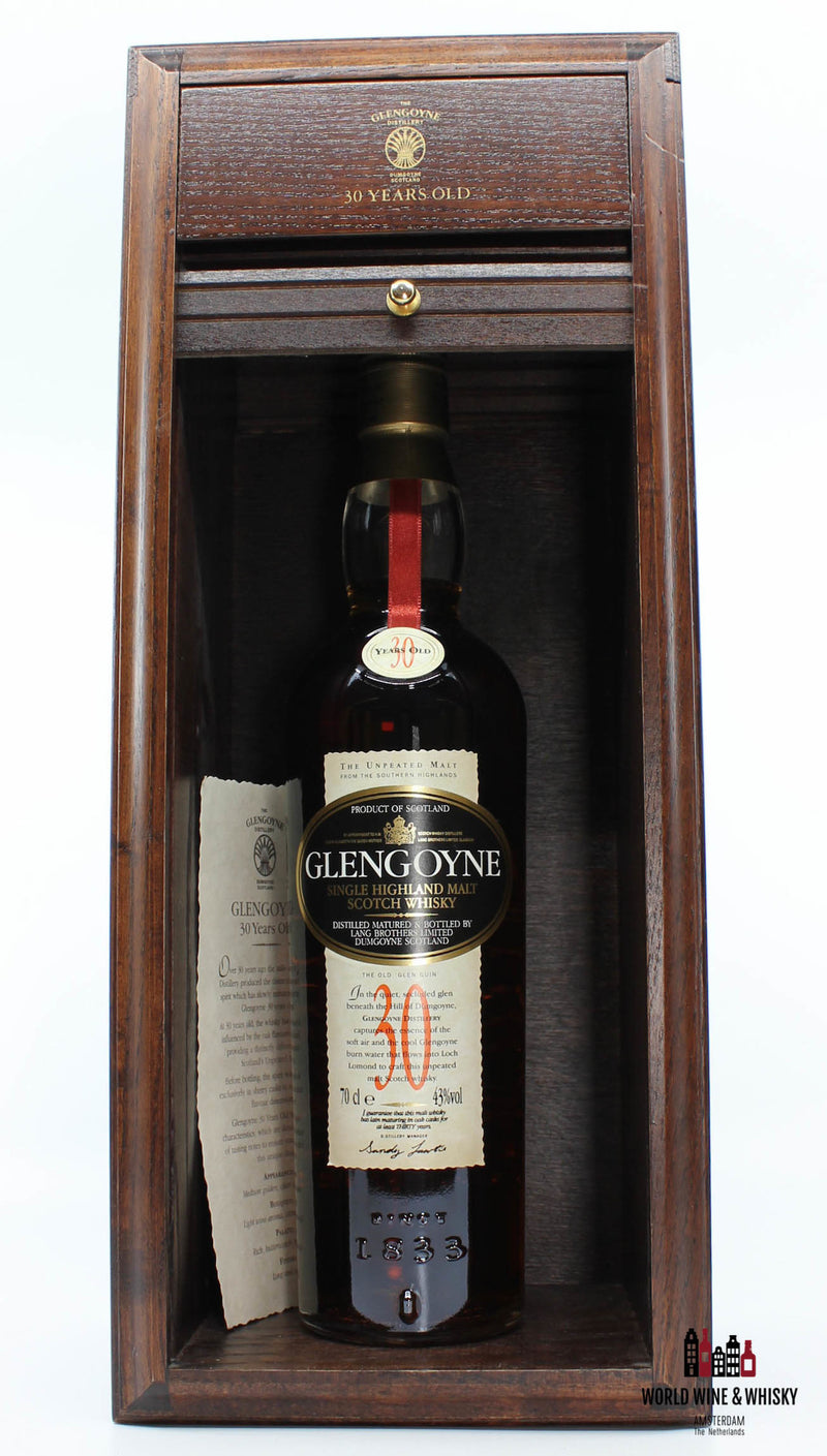 Glengoyne 30 Years Old 43% (in een grote luxe houten kist)