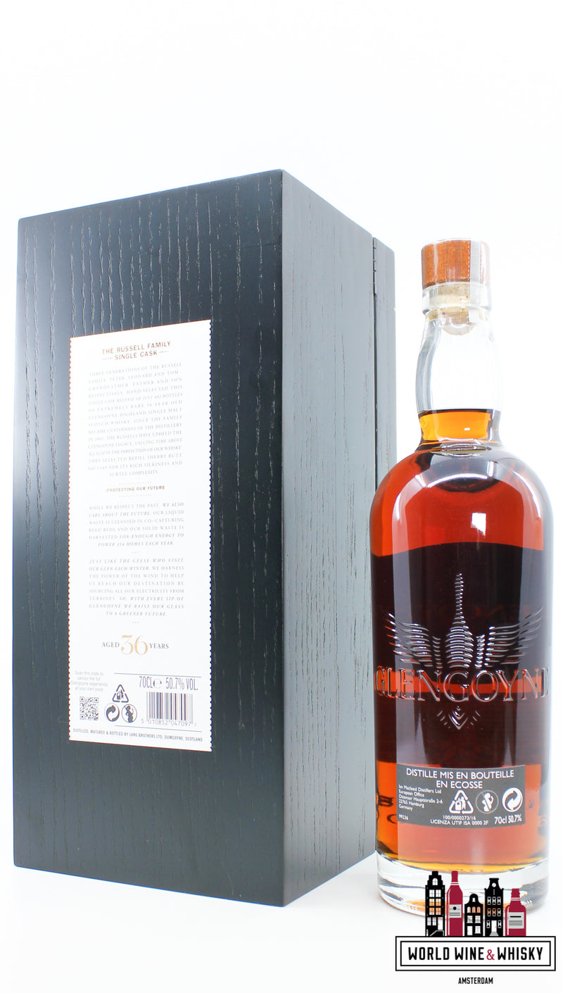 Glengoyne 36 jaar oud 1984 2021 - The Russell Family - Single Cask - Cask 1549 50,7% (1 van 402)
