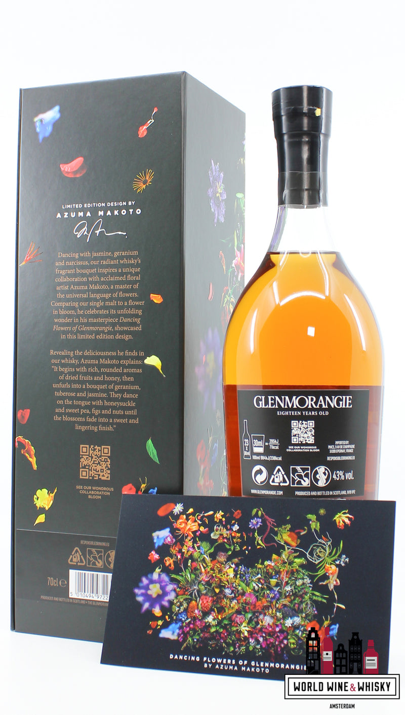 Glenmorangie 18 Years Old 2021 - Azuma Makoto Limited Edition - Extreem zeldzaam 43% (1 van 30.000)