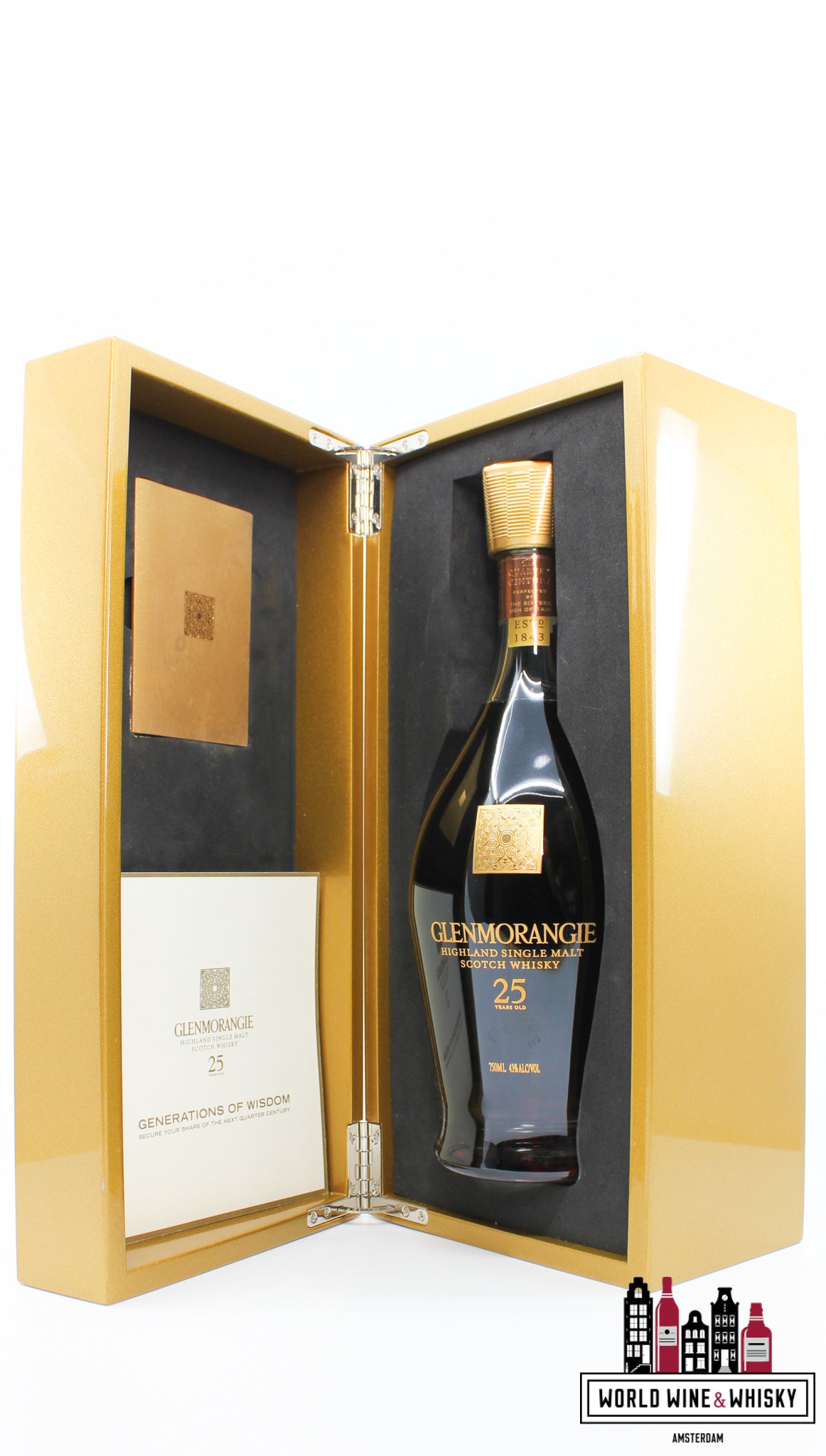 Glenmorangie 25 Years Old 2007 - The Quarter Century van de Sixteen Men of Tain 43% 750ml (in luxe koffer)