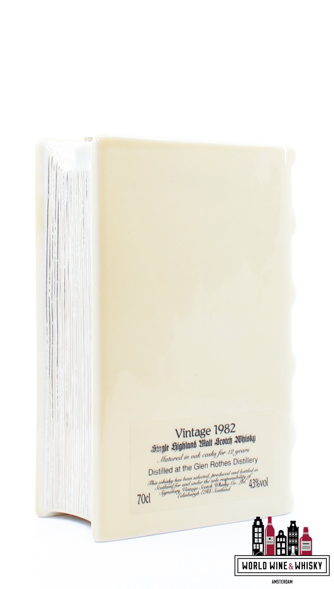 Glenrothes 12 Years Old 1982 - Keramisch boek - Signatory Vintage 43%