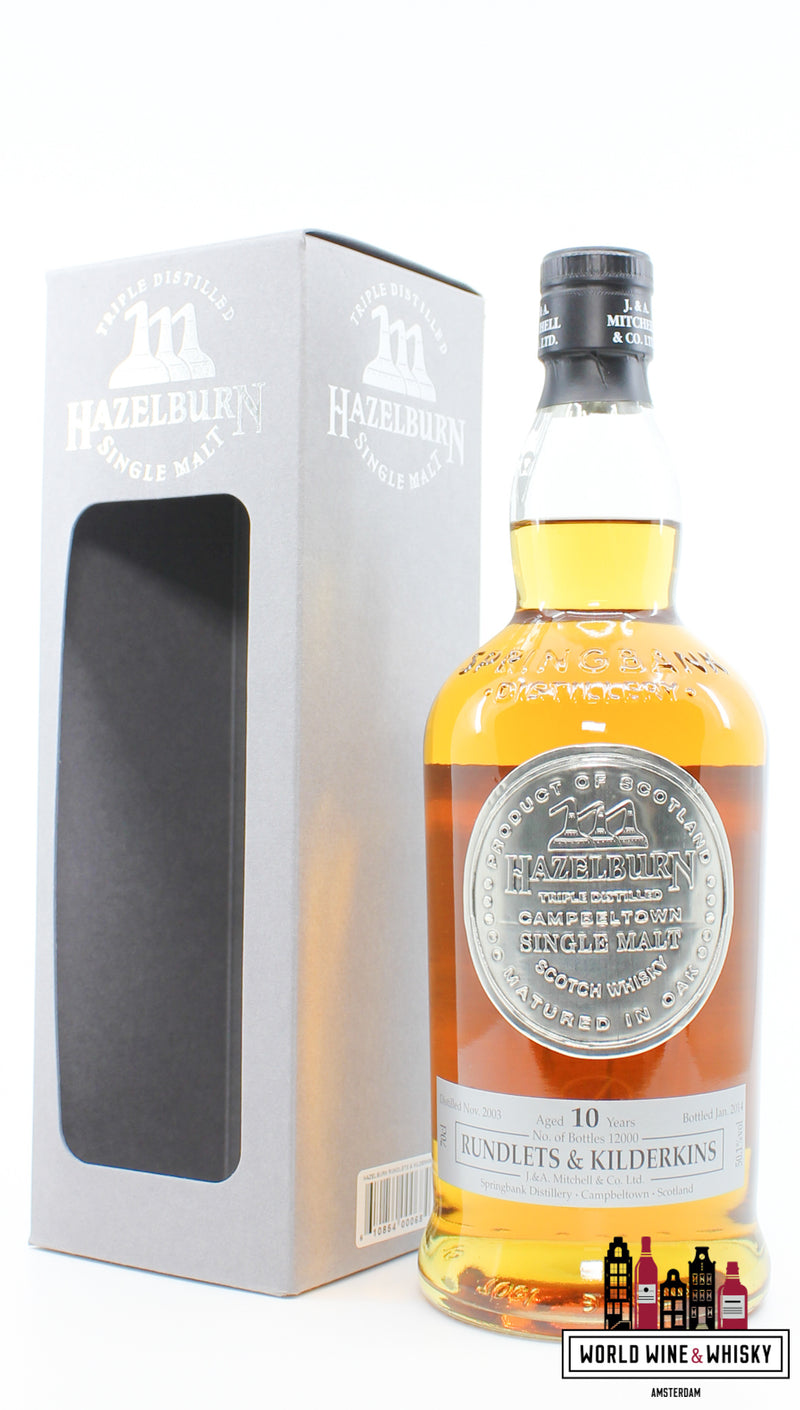 Hazelburn 10 jaar oud 2003 2014 - Rundlets &amp; Kilderkins (Springbank) 50,1% (1 van 12000)