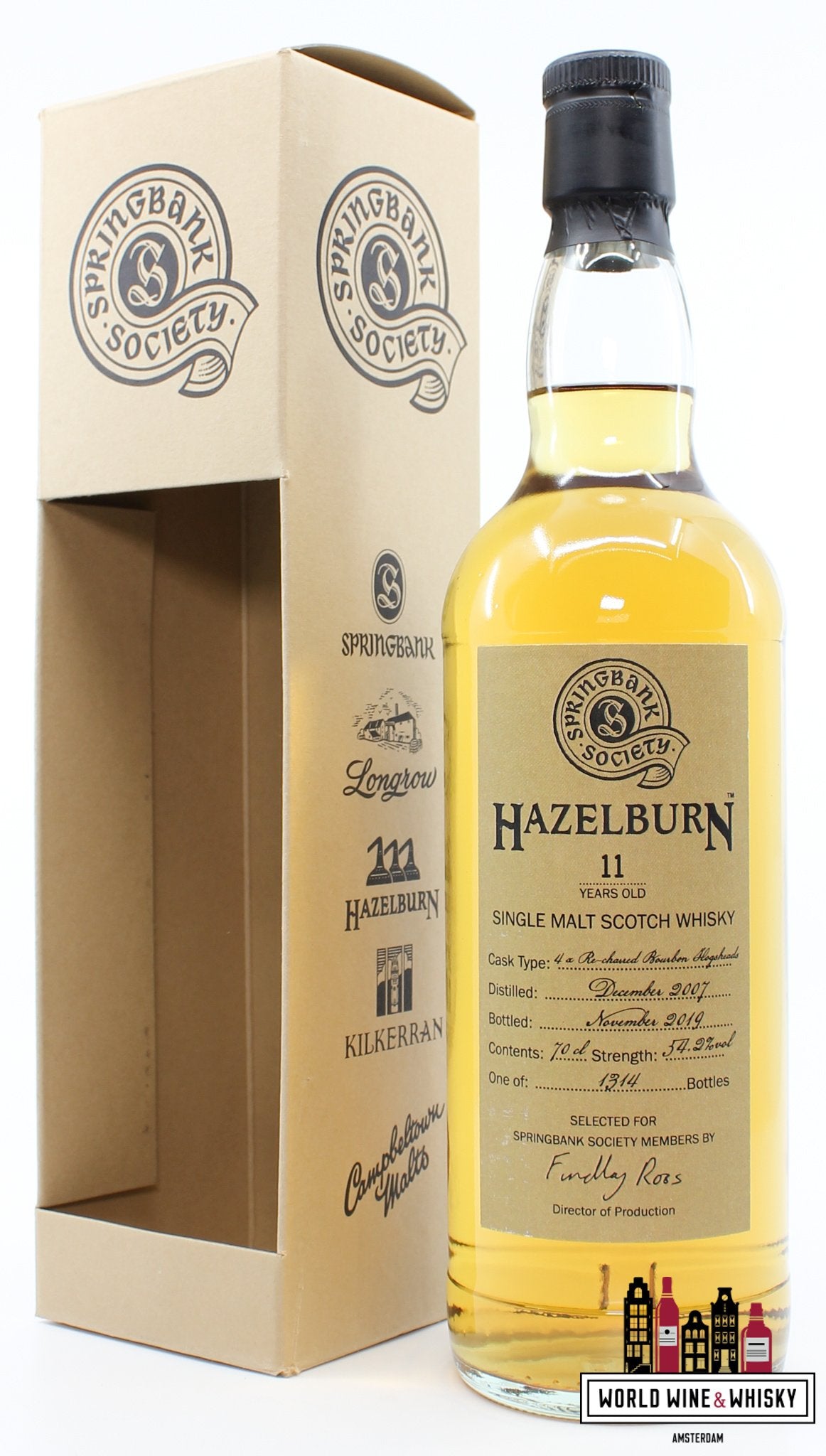 Hazelburn 11 jaar oud 2007 2019 - Society Bottling - Springbank 54,2% (1 van 1314)