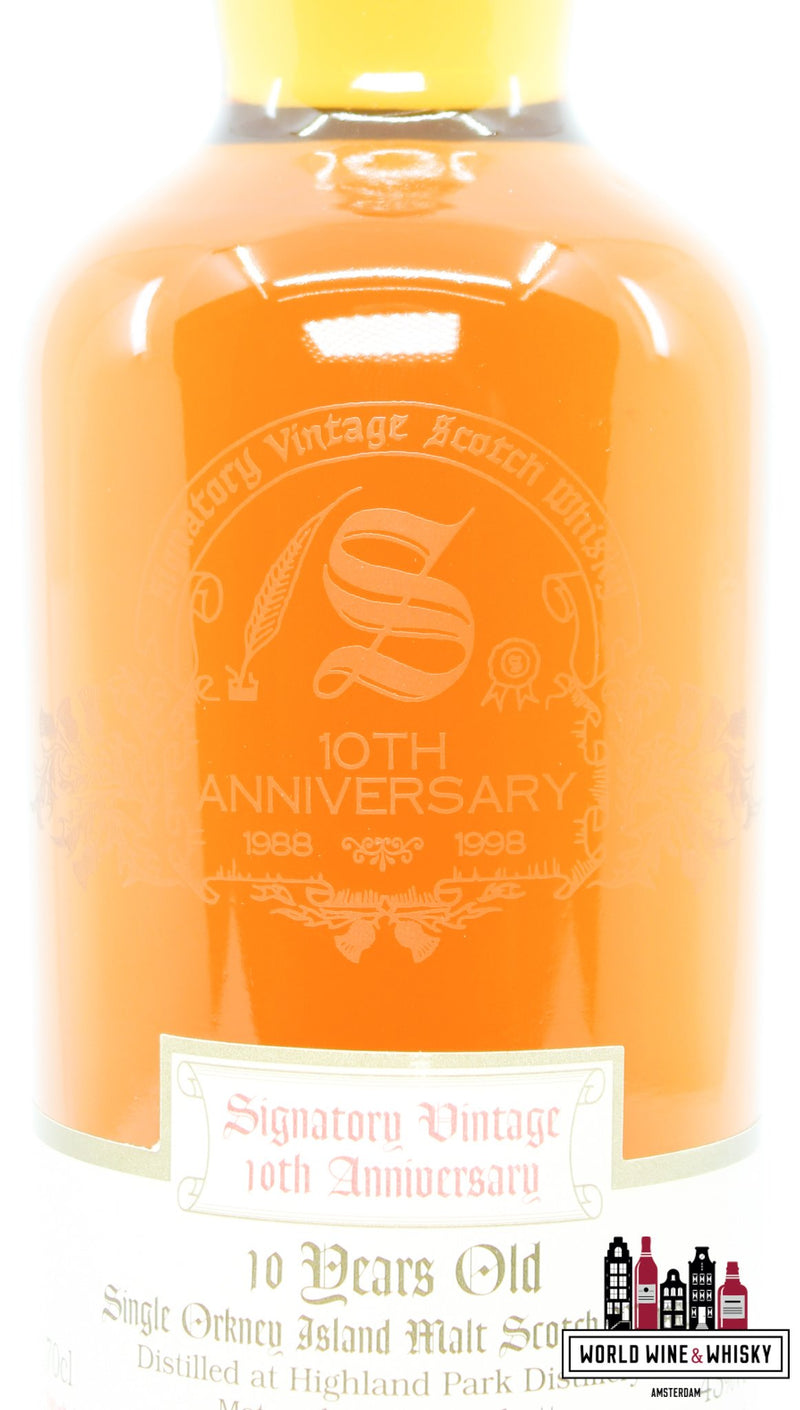 Highland Park 10 jaar oud 1988 1998 - 10-jarig jubileum - Signatory Vintage 43%