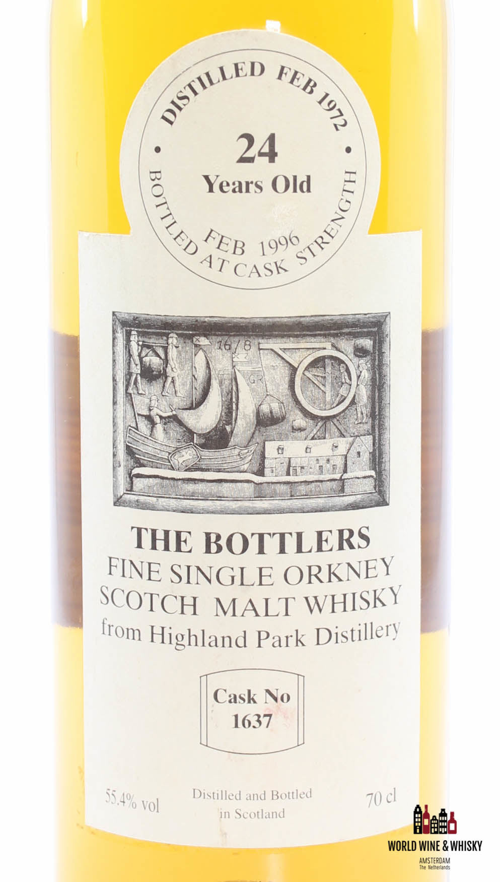 Highland Park 24 jaar oud 1972 1996 - Vat 1637 - The Bottlers 55,4%