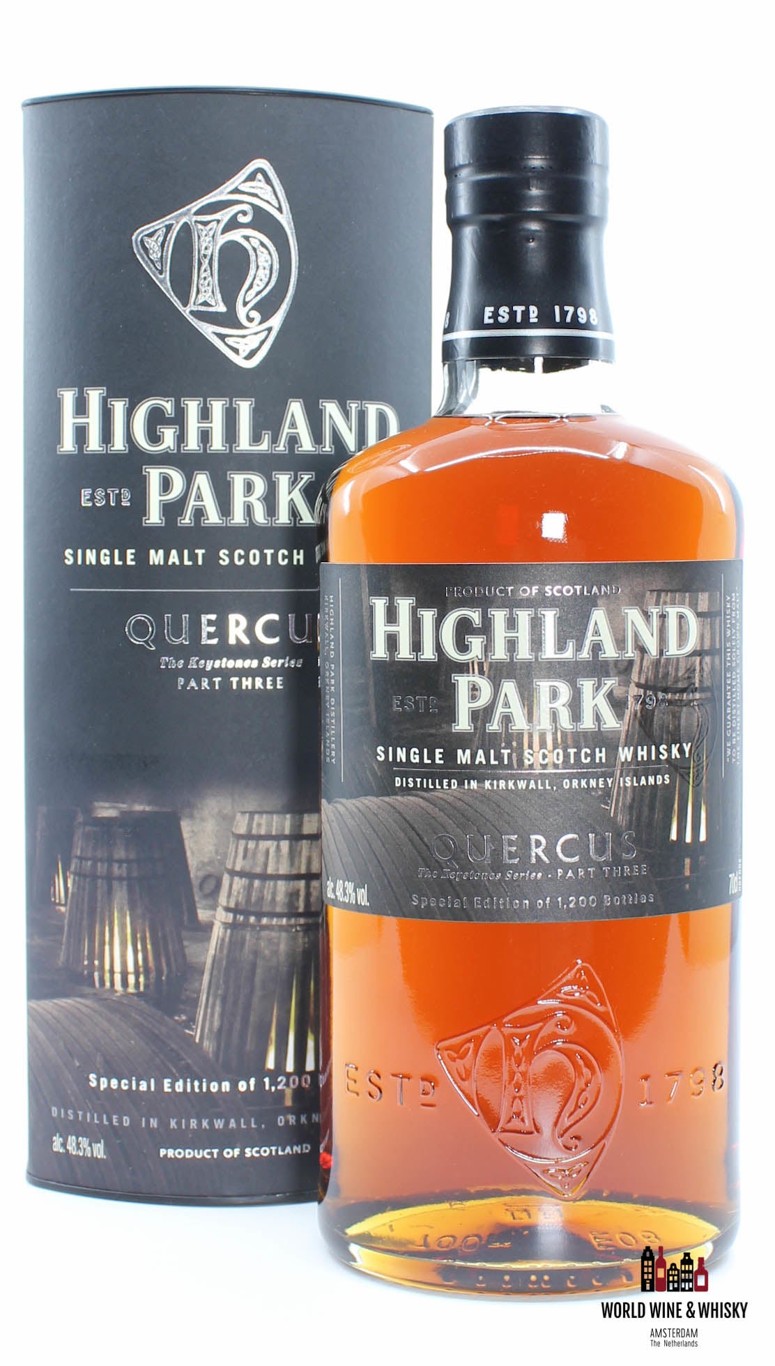 Highland Park Keystones-serie - Hobbister, Shiel, Quercus, Yesnaby en Hillhead (volledige set)
