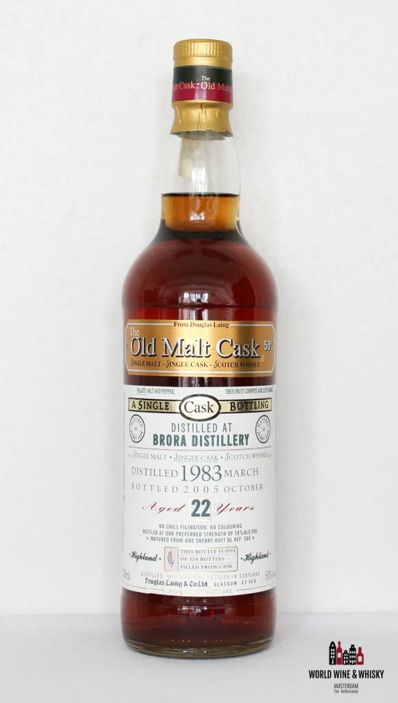 Brora 22 jaar oude Douglas Laing 1983 2005 Old Malt Cask 50%