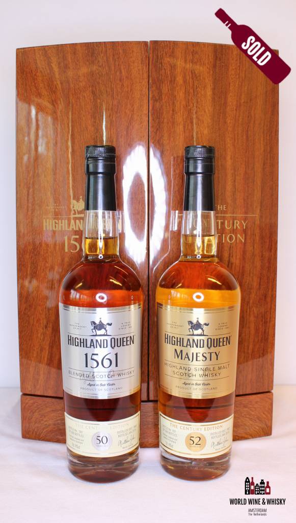 Highland Queen '1561 – The Century Edition' 50 jaar oud (blended), 52 jaar oud (single malt) 40%