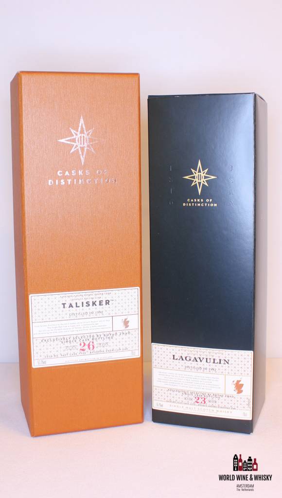 Lagavulin 23 jaar oud 1992 2016 55,7% en Talisker 26 jaar oud 1990 2016 53,3% (set)