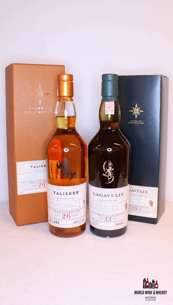 Lagavulin 23 jaar oud 1992 2016 55,7% en Talisker 26 jaar oud 1990 2016 53,3% (set)
