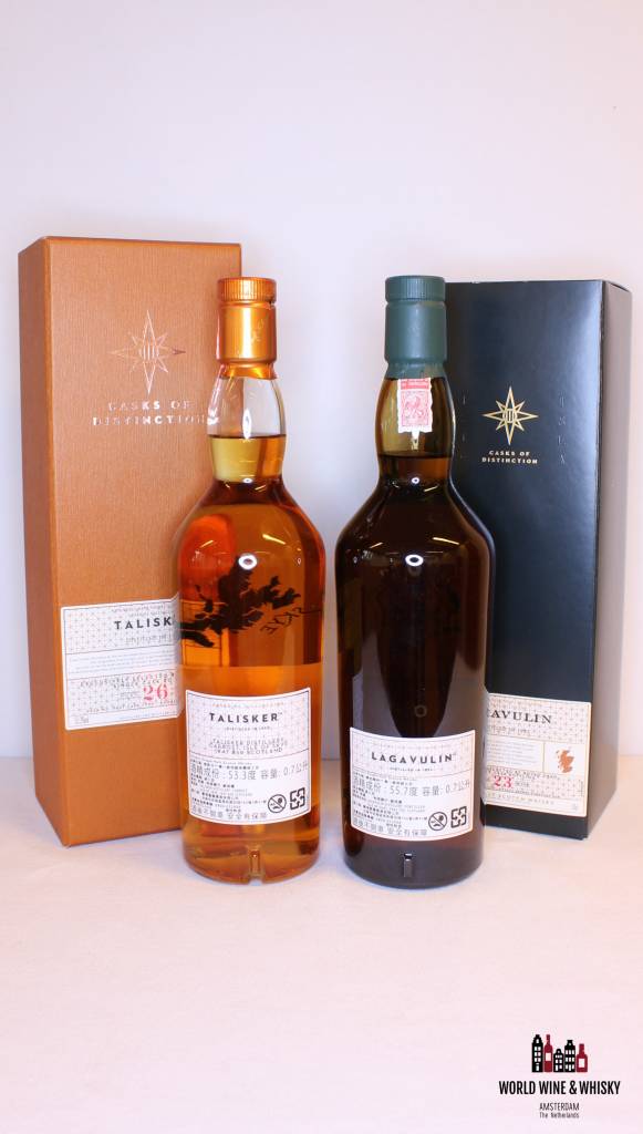 Lagavulin 23 jaar oud 1992 2016 55,7% en Talisker 26 jaar oud 1990 2016 53,3% (set)