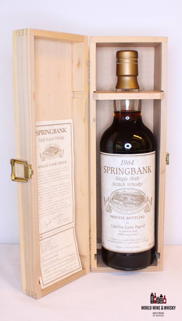 Springbank 1964 Privébotteling voor Lateltin Lanz Ingold 100-jarig jubileum 46%