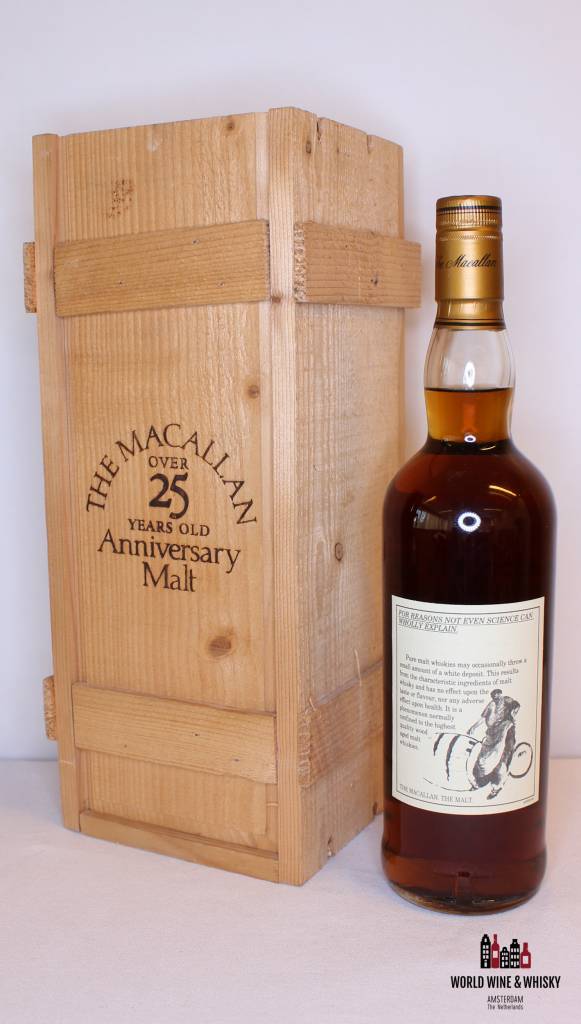 Macallan 25 jaar oud 1974 1999 The Anniversary Malt 43% (in OWC)