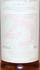 Macallan 25 jaar oud 1974 1999 The Anniversary Malt 43% (in OWC)