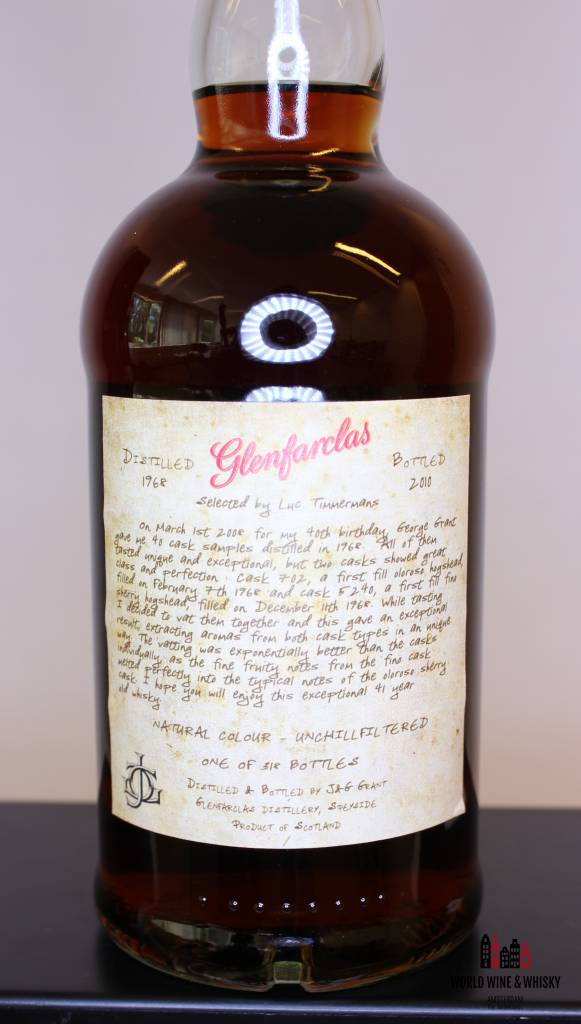 Glenfarclas 41 jaar oud 1968 2010 Handgeschreven label 49,7%